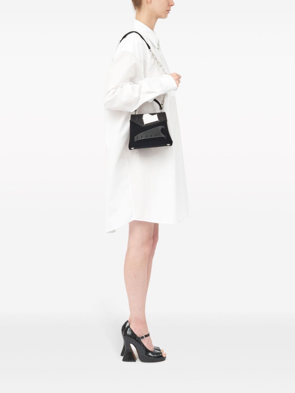 small Snatched suede tote bag - 3