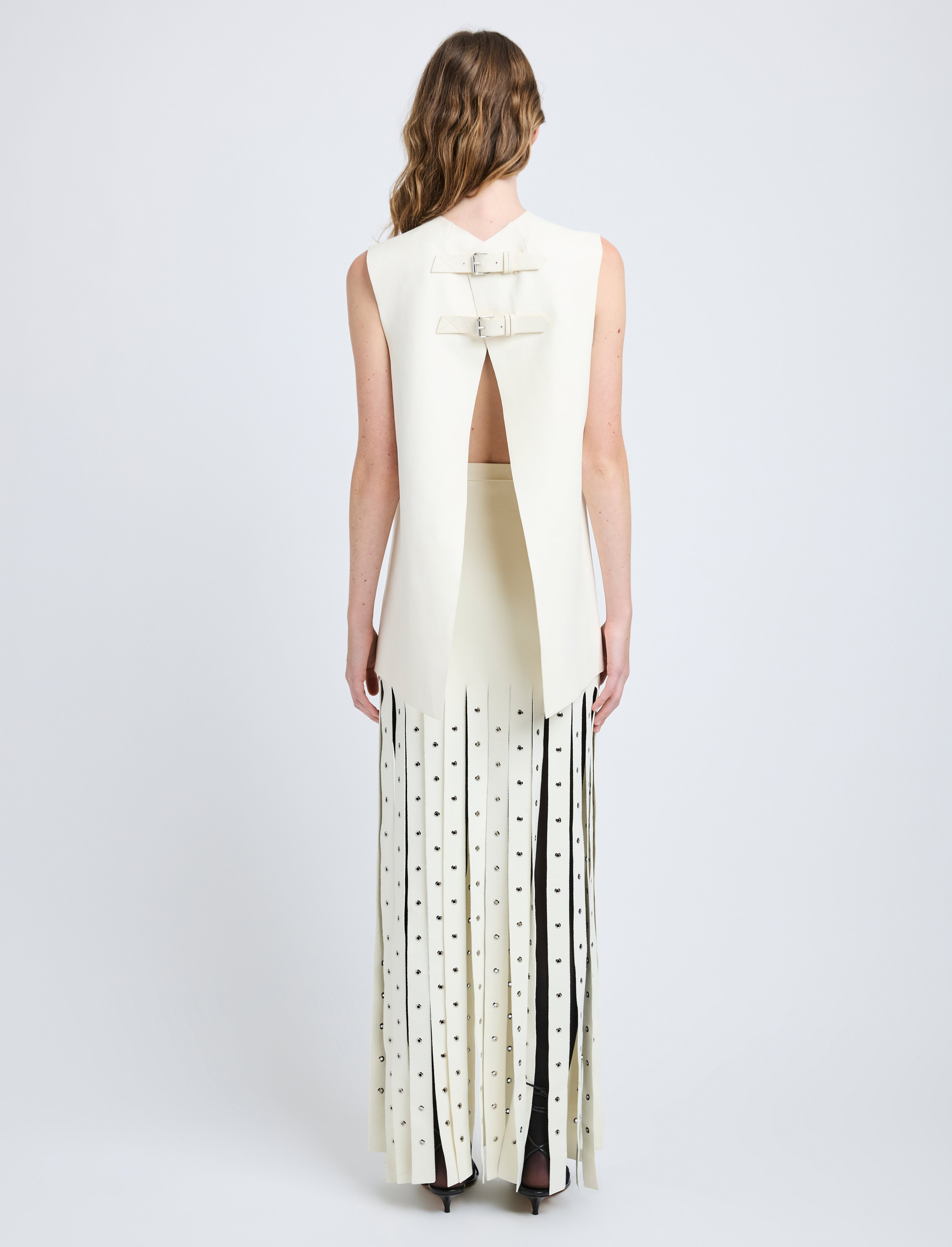 Noa Top in Textured Leather - 5