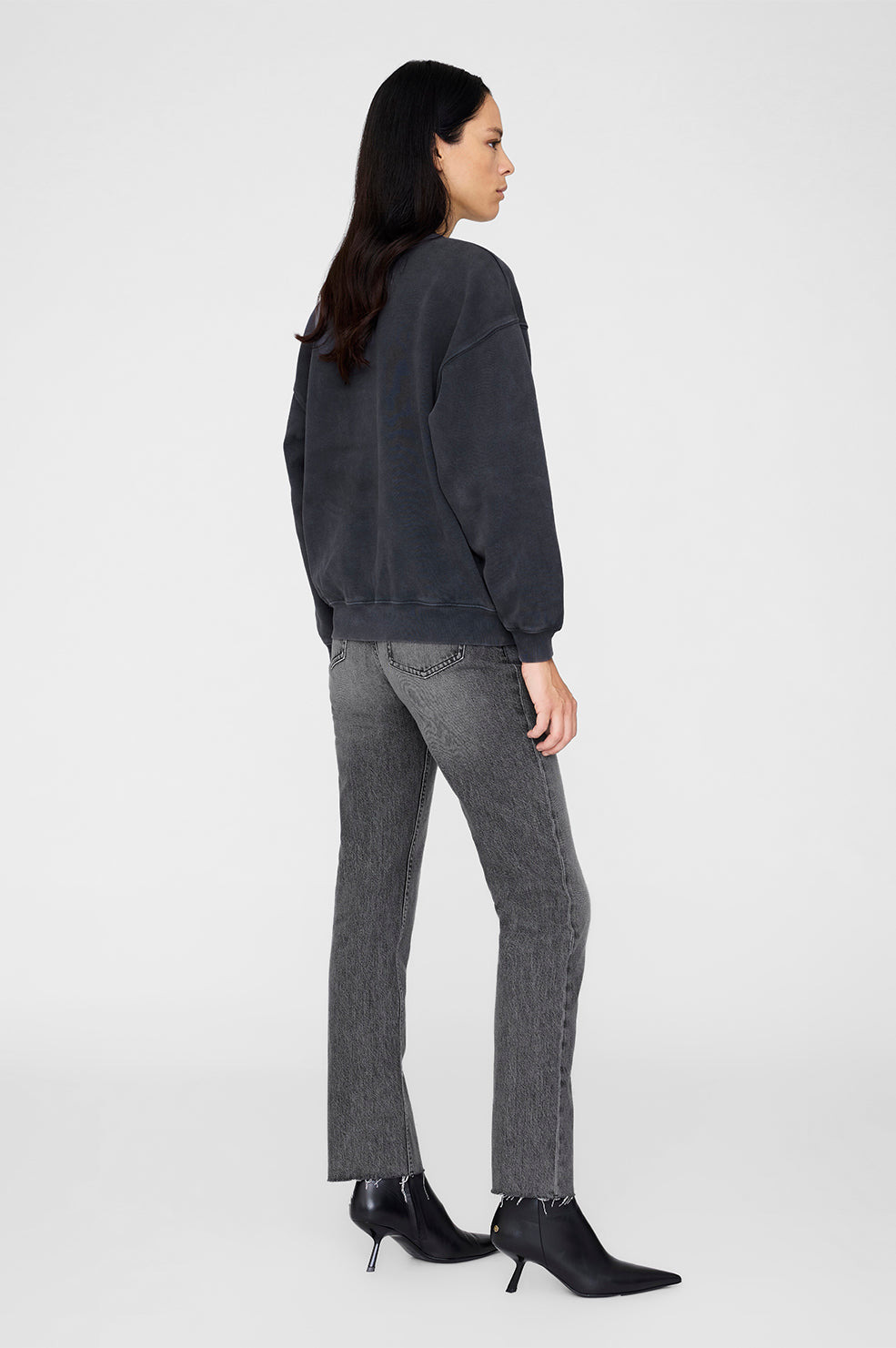 Spencer Sweatshirt Leopard - Washed Black - 3