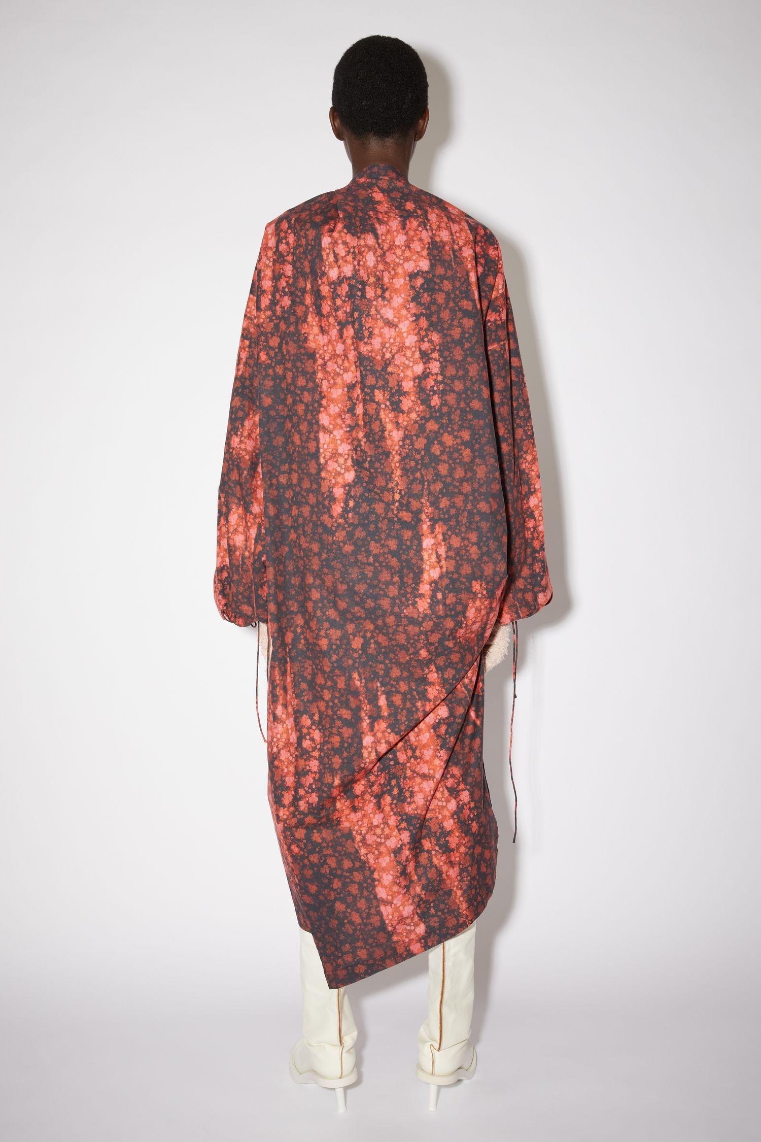 Full length dress - Red/black - 3