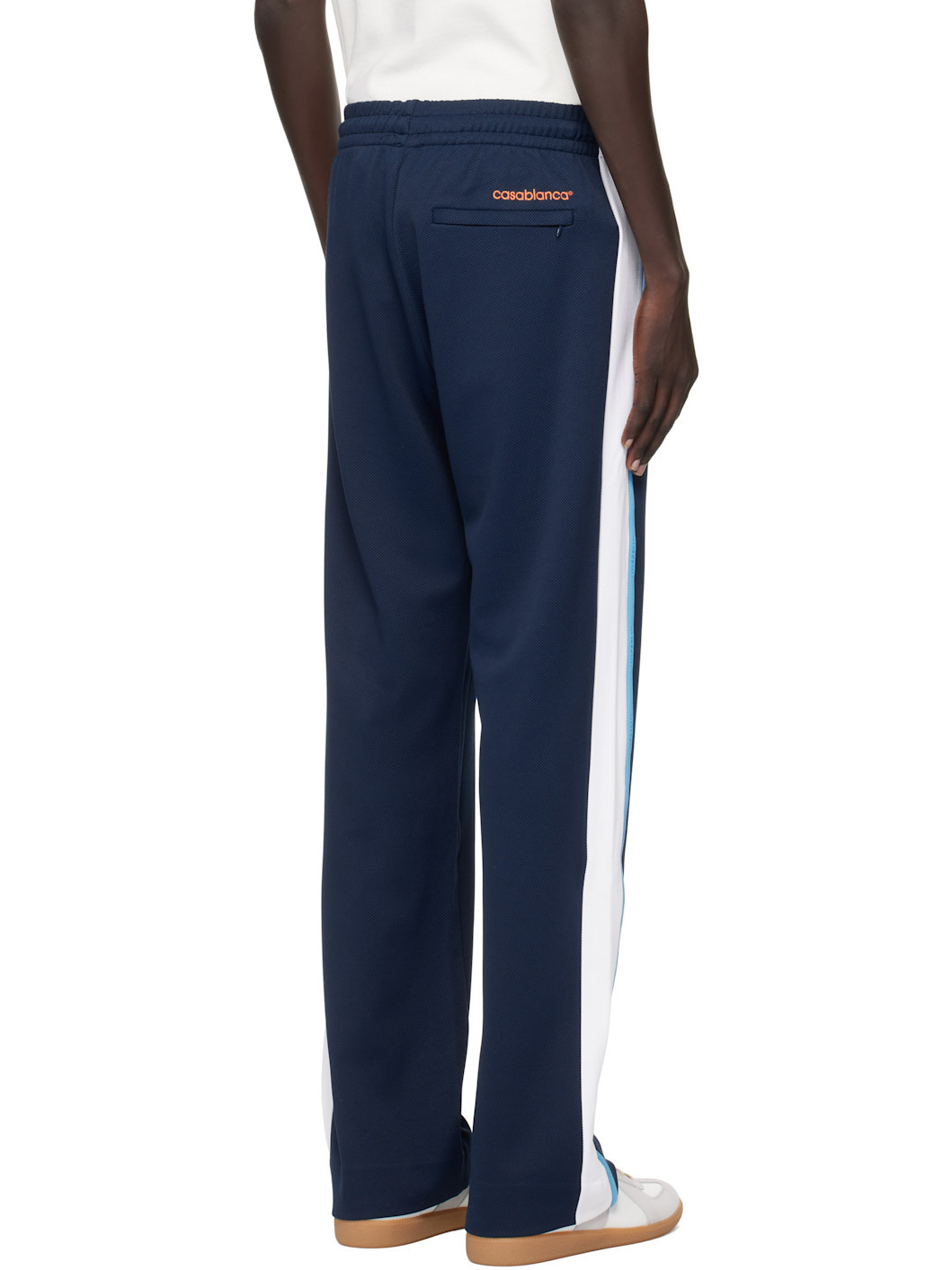 Navy Pique Track Pants - 3