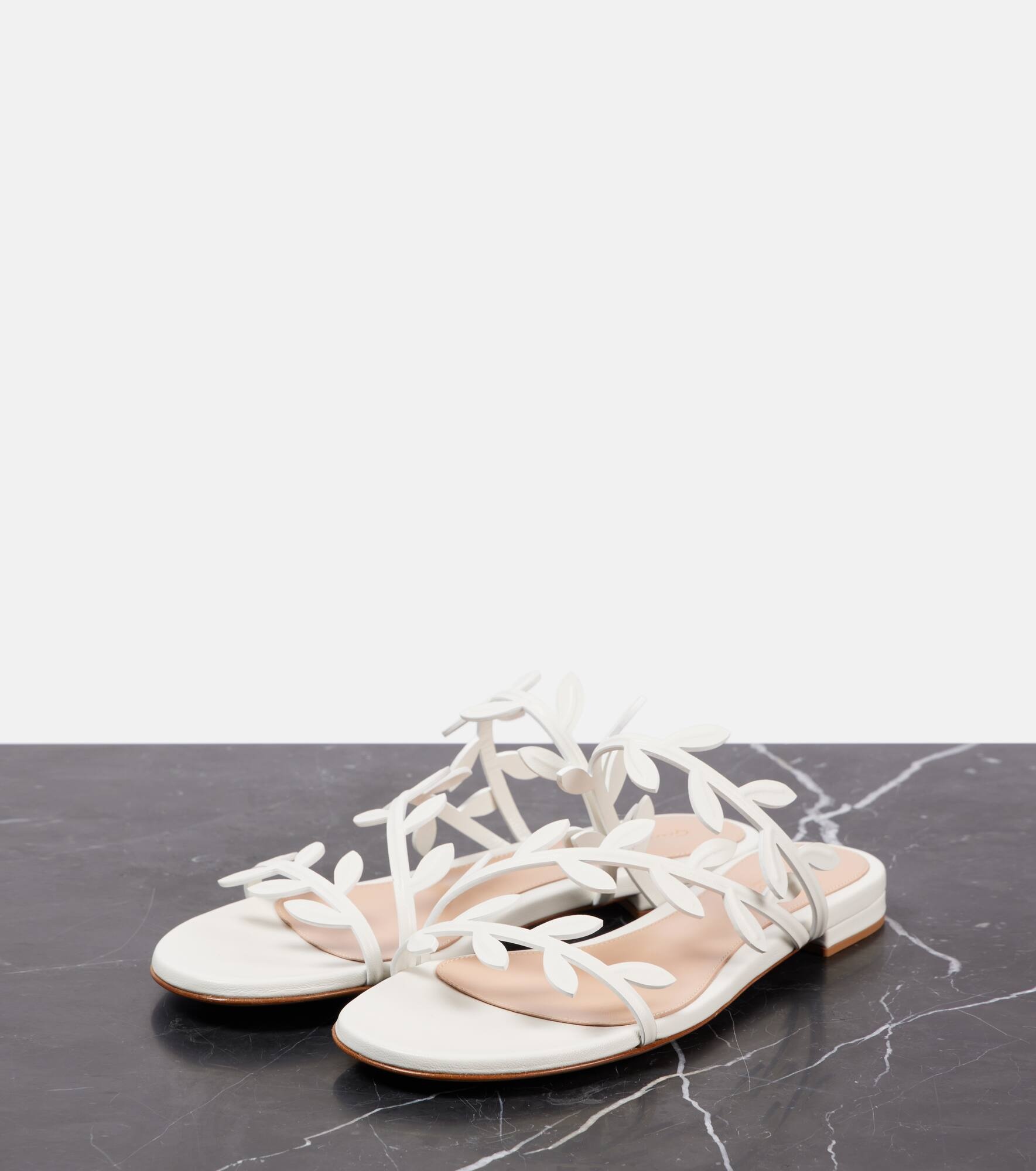 Flavia leather slides - 4