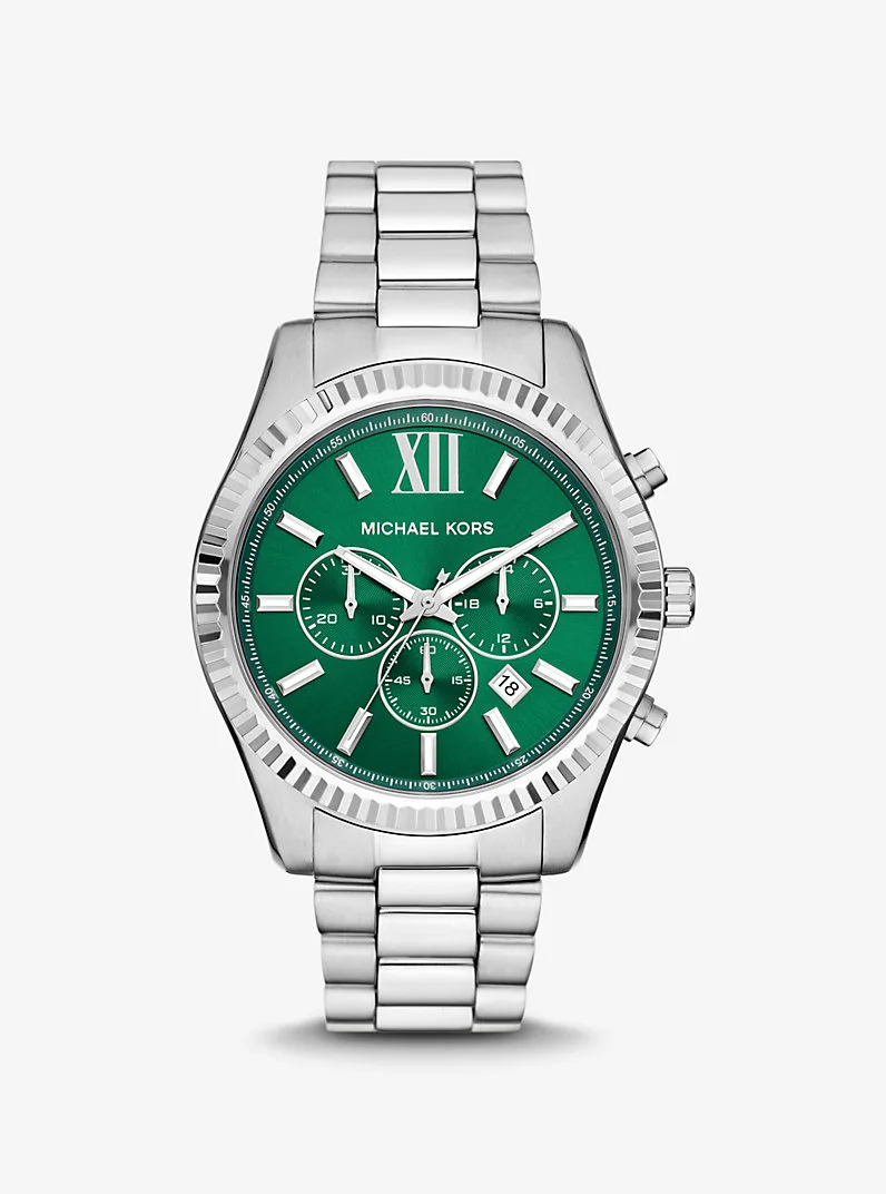 Oversized Lexington Silver-Tone Watch - 1