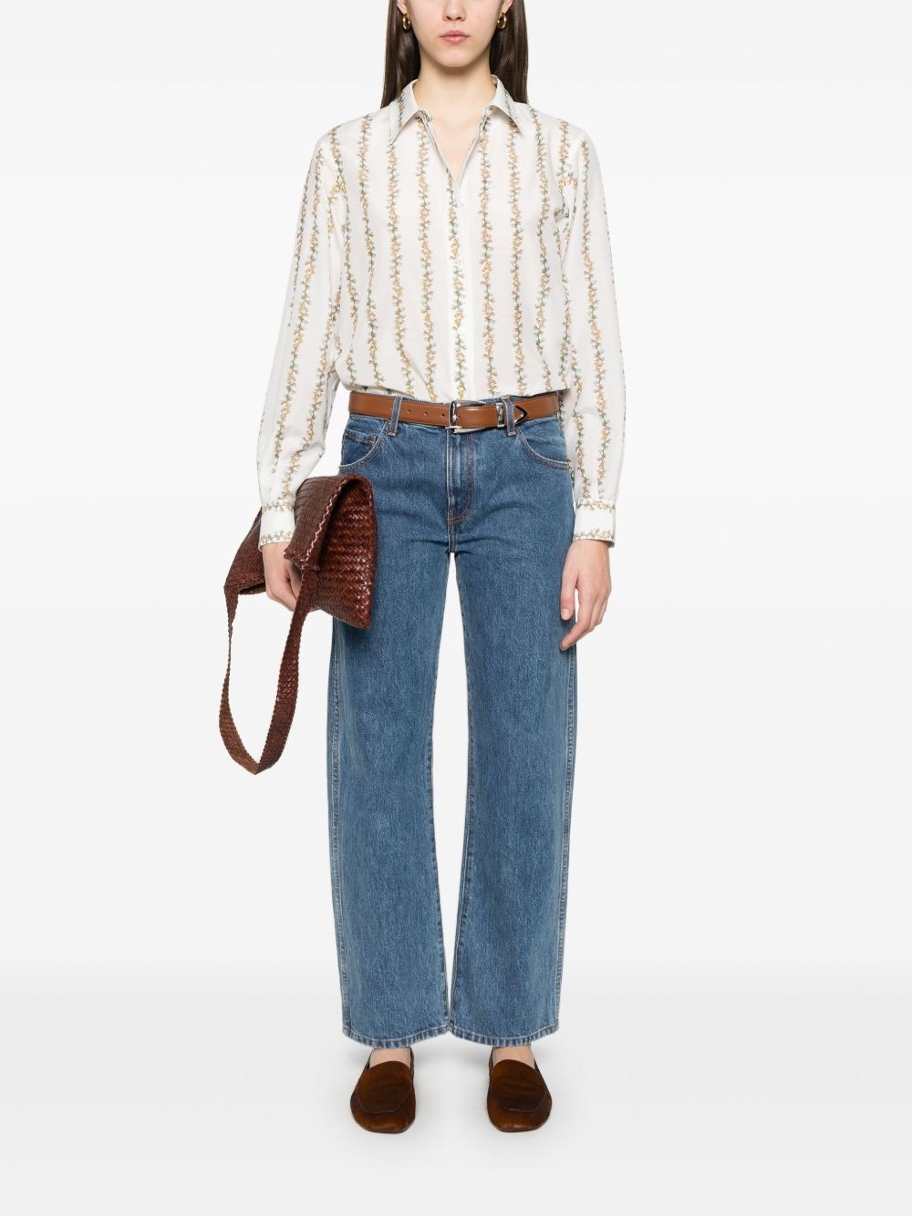 Inflorescence-print shirt - 2