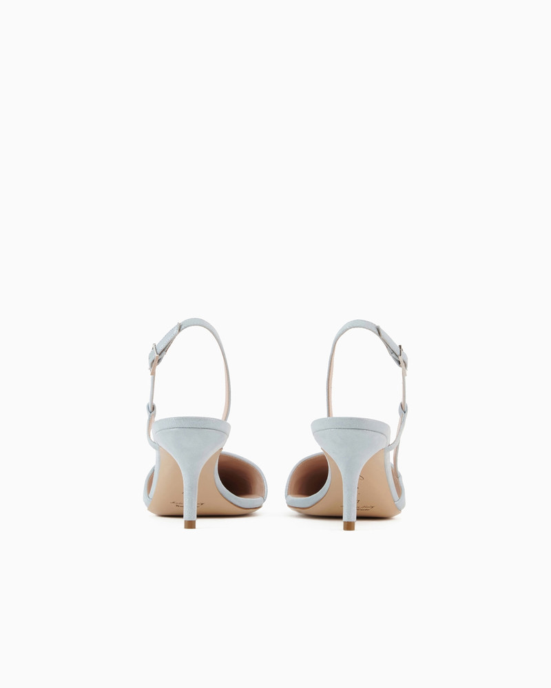 GIORGIO ARMANI Laminated suede slingbacks outlook