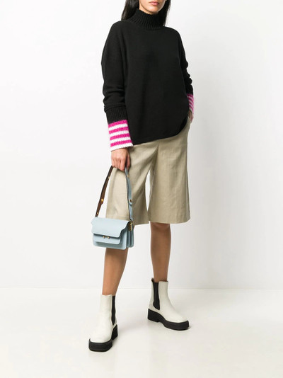 Marni striped-cuff high-neck jumper outlook