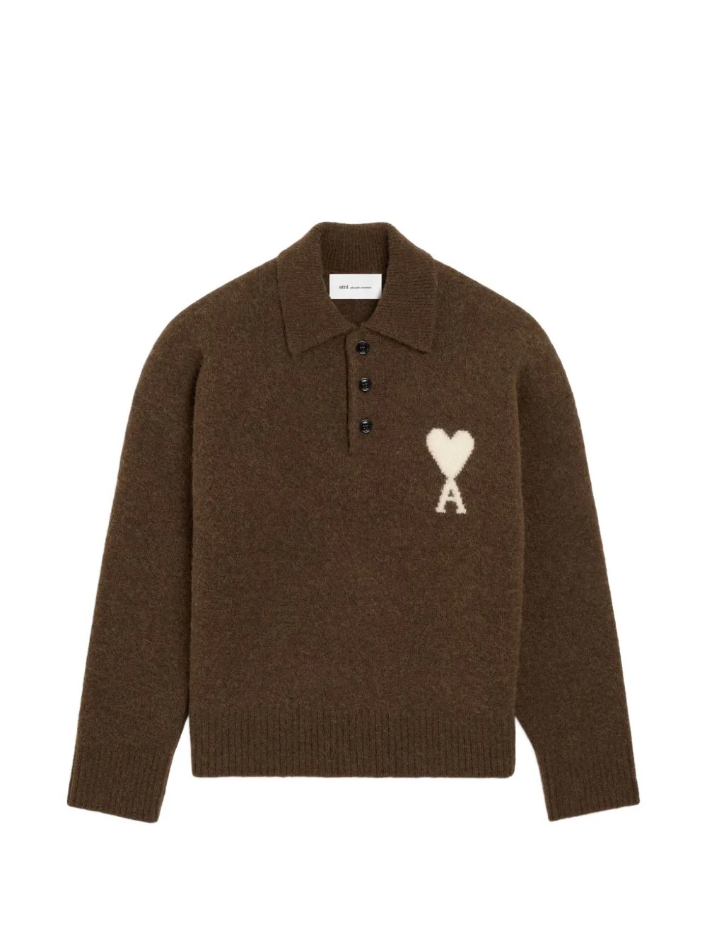 Ami Paris Women Ami De Coeur Wool Polo Sweater - 1