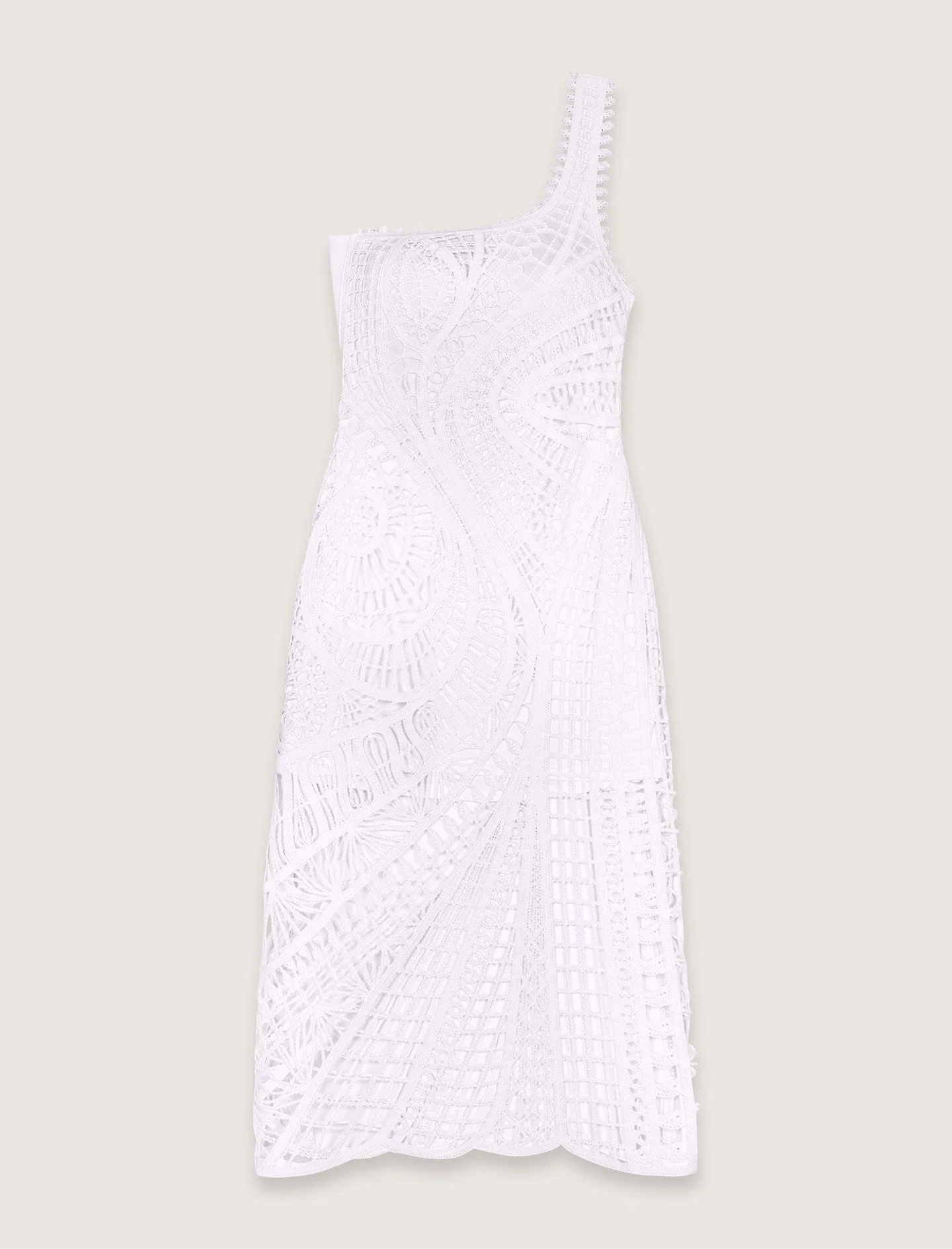 Asymmetrical crochet maxi dress - 1