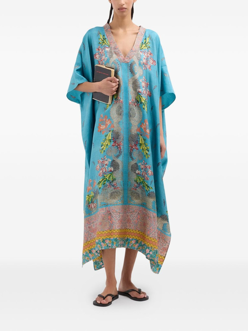 Pierre-Louis Mascia Aloe floral-print midi dress outlook