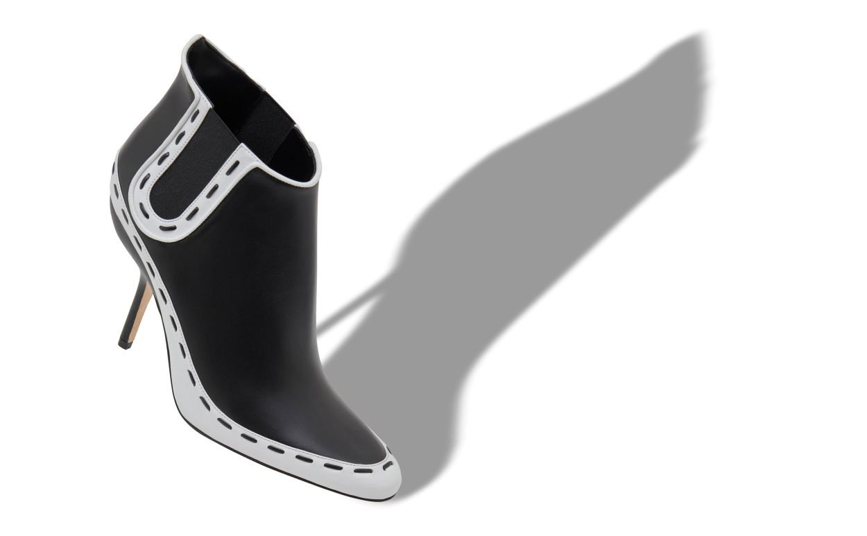 Black Calf Leather Ankle Boots - 2