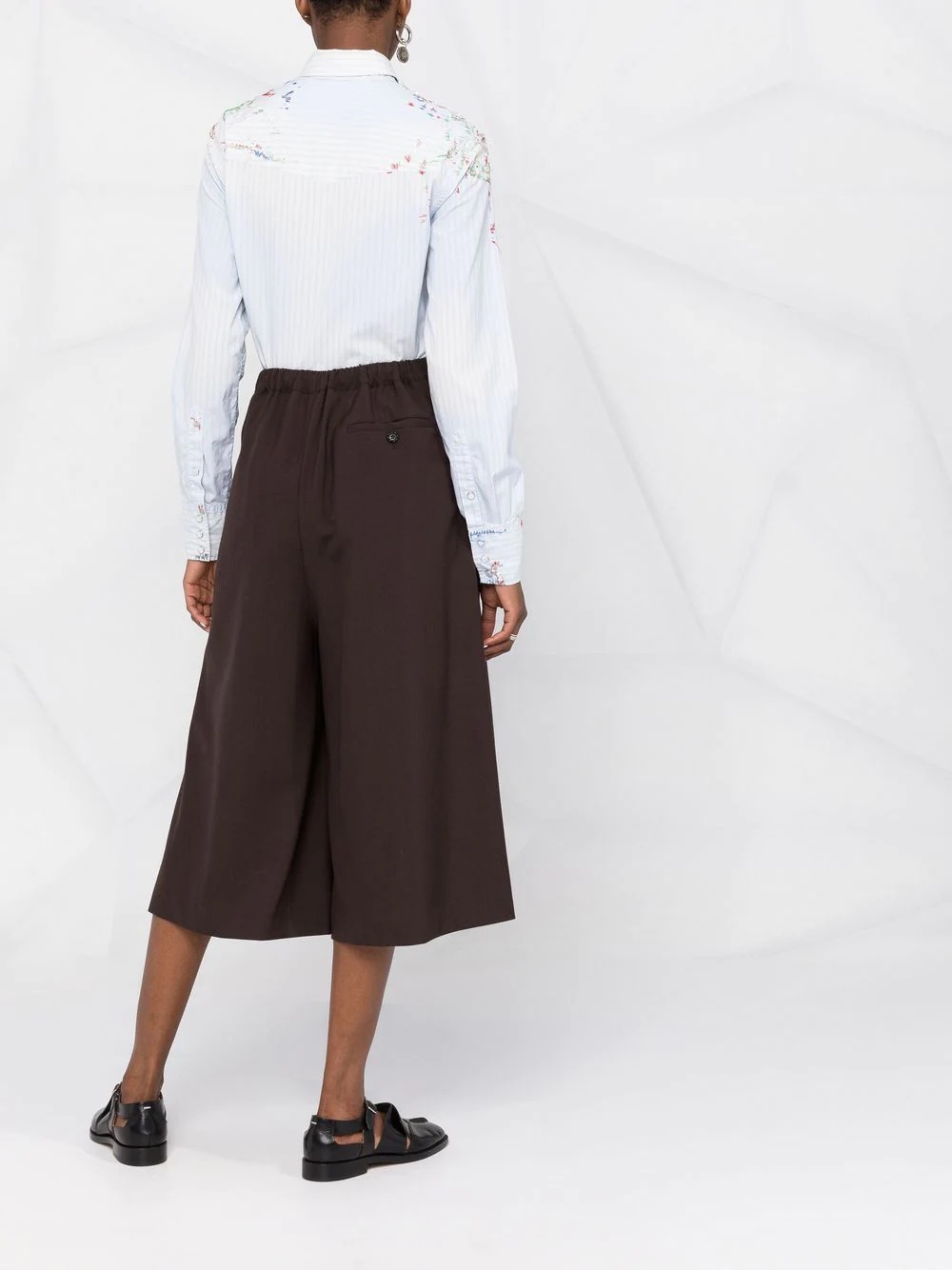 pleated cropped trousers - 6