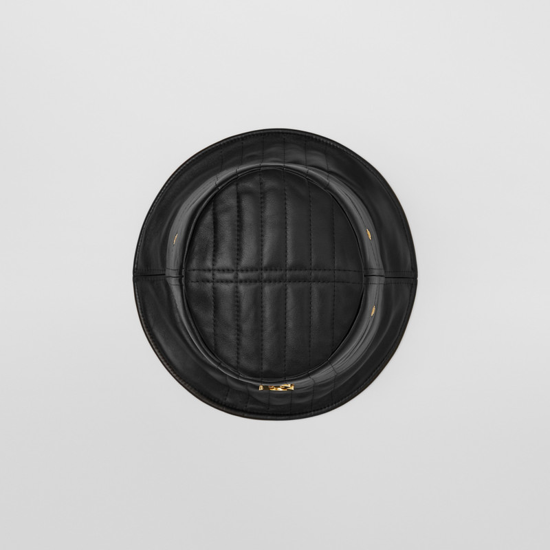 Monogram Motif Quilted Leather Bucket Hat 5