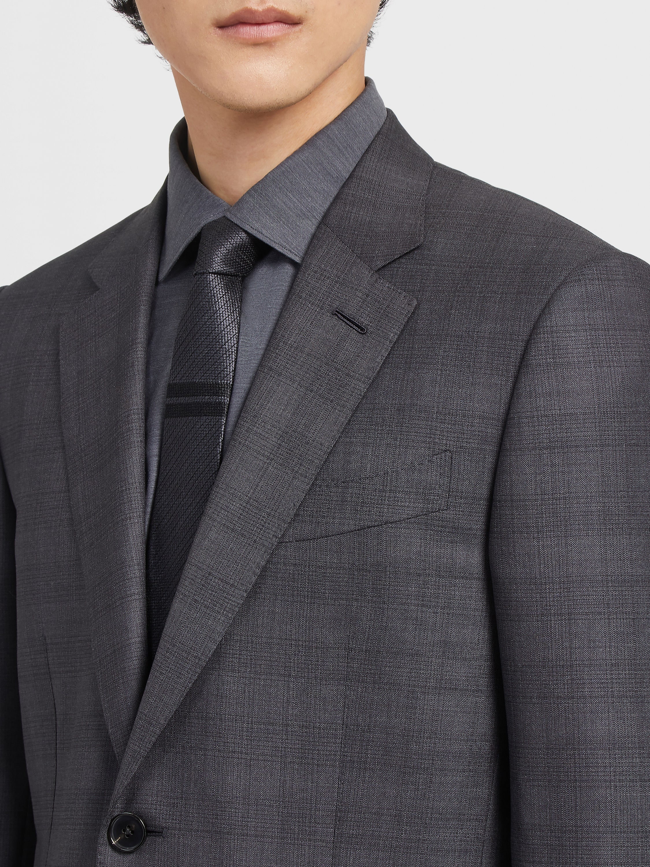 DARK GREY PRINCE OF WALES CENTOVENTIMILA WOOL SUIT - 3