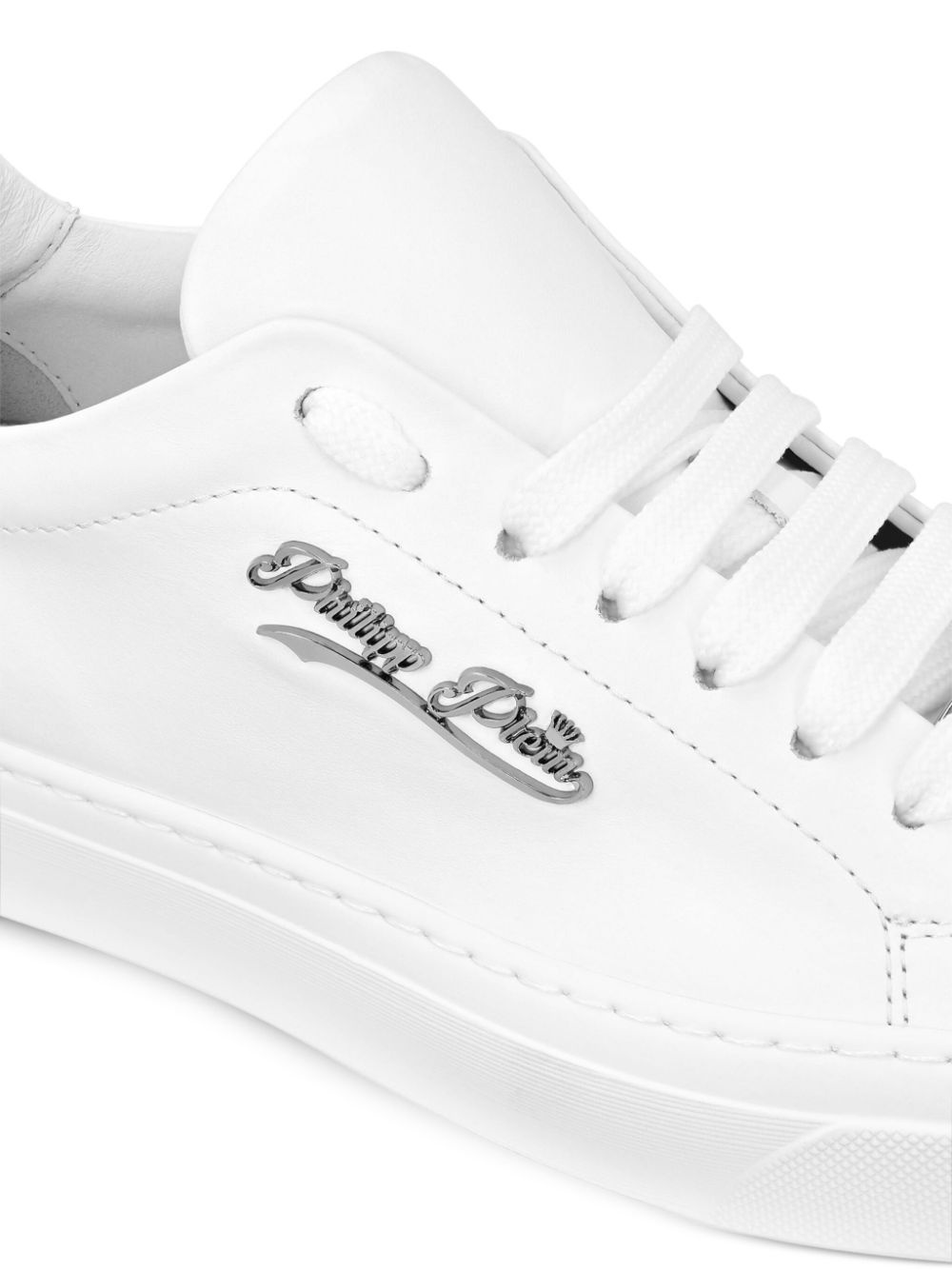 lace-up leather trainers - 4