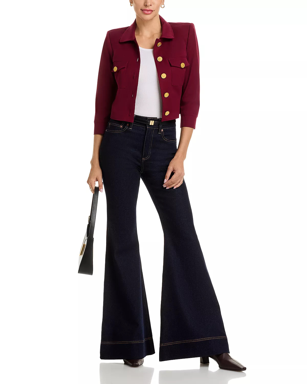 Kumi Button Front Crop Jacket - 2