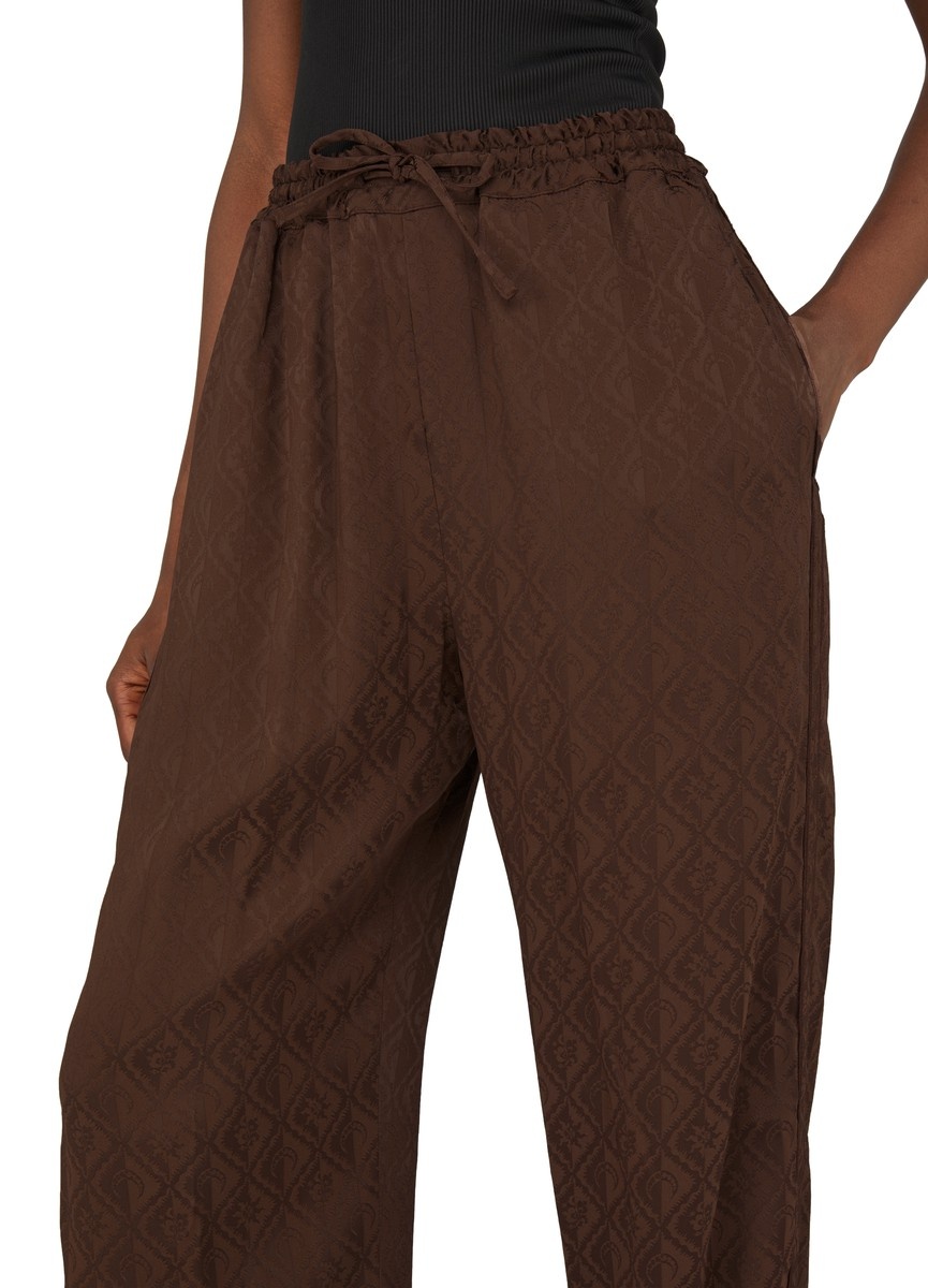 Moon diamant satin jacquard pajama pants - 4