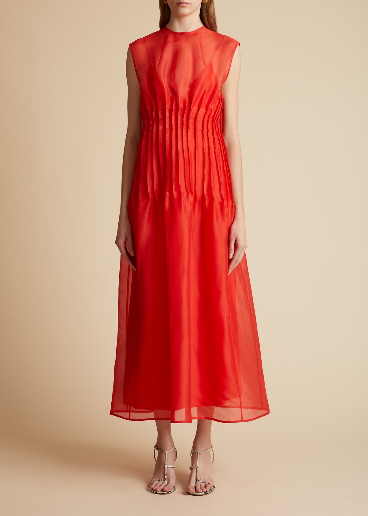 The Wes Dress in Fire Red - 2