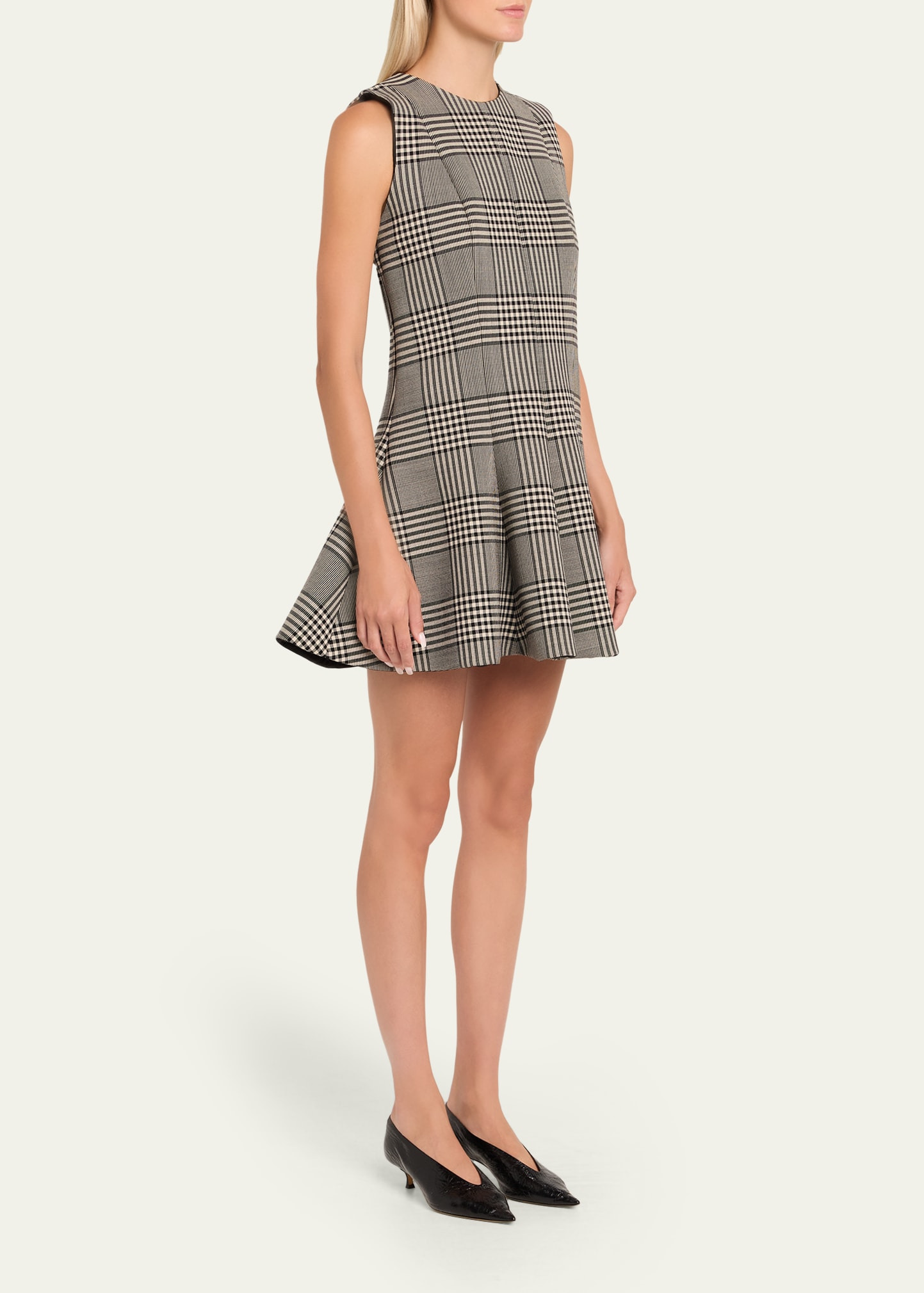 The Sophie Fit-&-Flare Check Mini Dress - 4