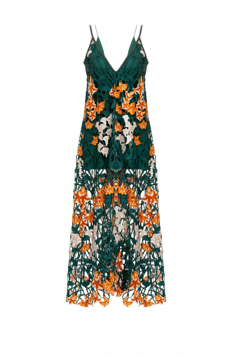 Hierbaluisa Sabanero Nocturno Crochet Maxi Dress 1