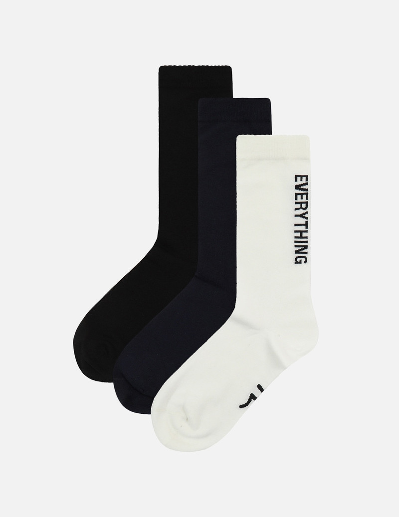 THREE-PACK ALL EVISU EVERYTHING JACQUARD LONG SOCKS 1