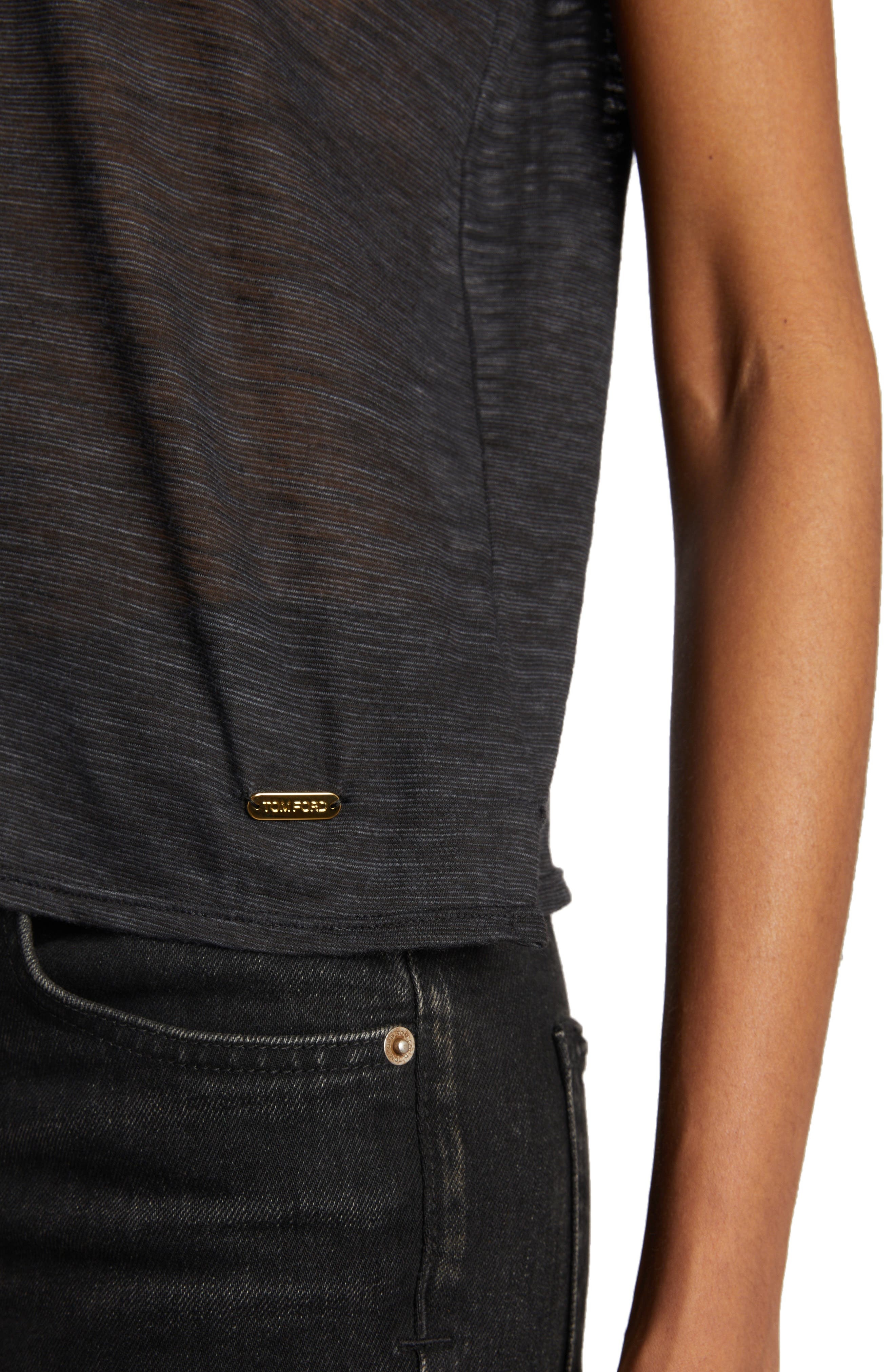 Slub Cotton Blend Jersey T-Shirt - 5