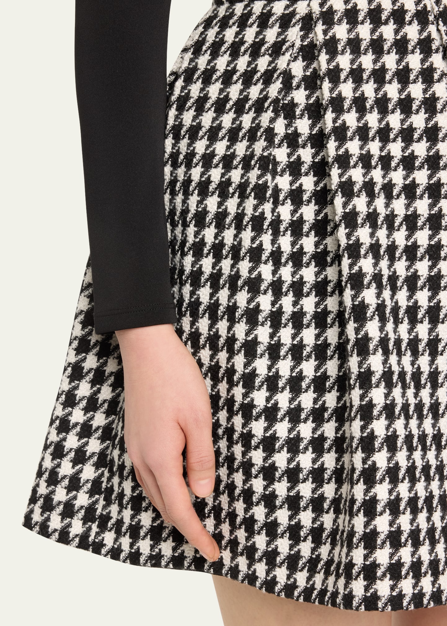 Chara Long-Sleeve Pleated Mini Dress with Collar - 5