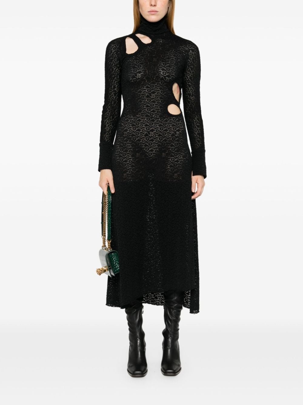 floral-embroidery dress - 2