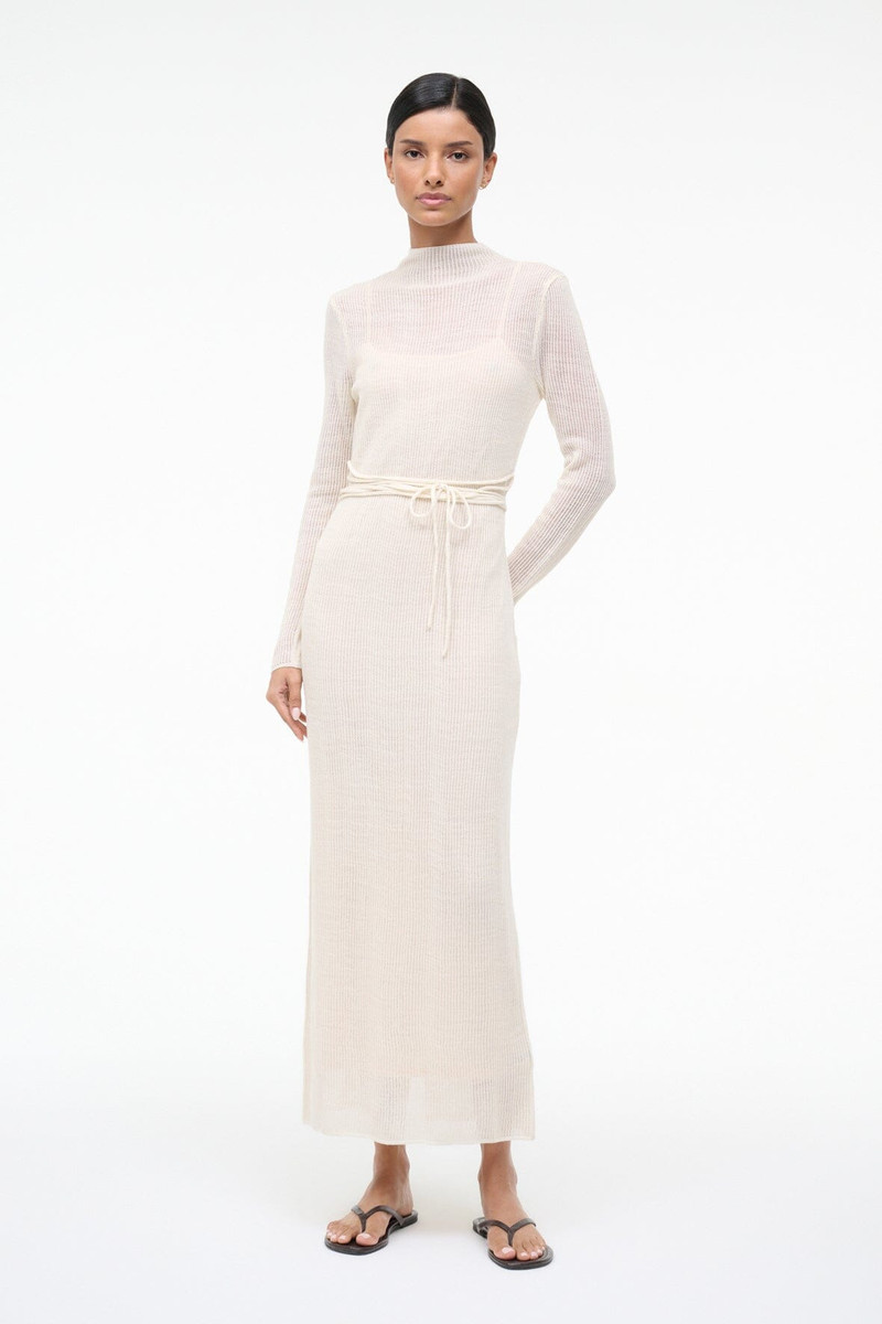 STAUD MARIANNE DRESS IVORY 1