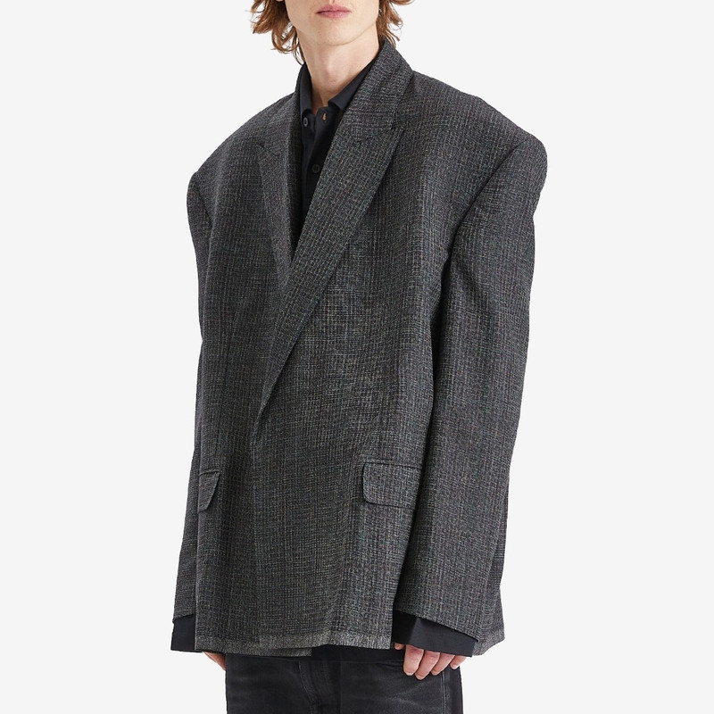 BALENCIAGA Balenciaga Shadow Check Tailored Jacket outlook