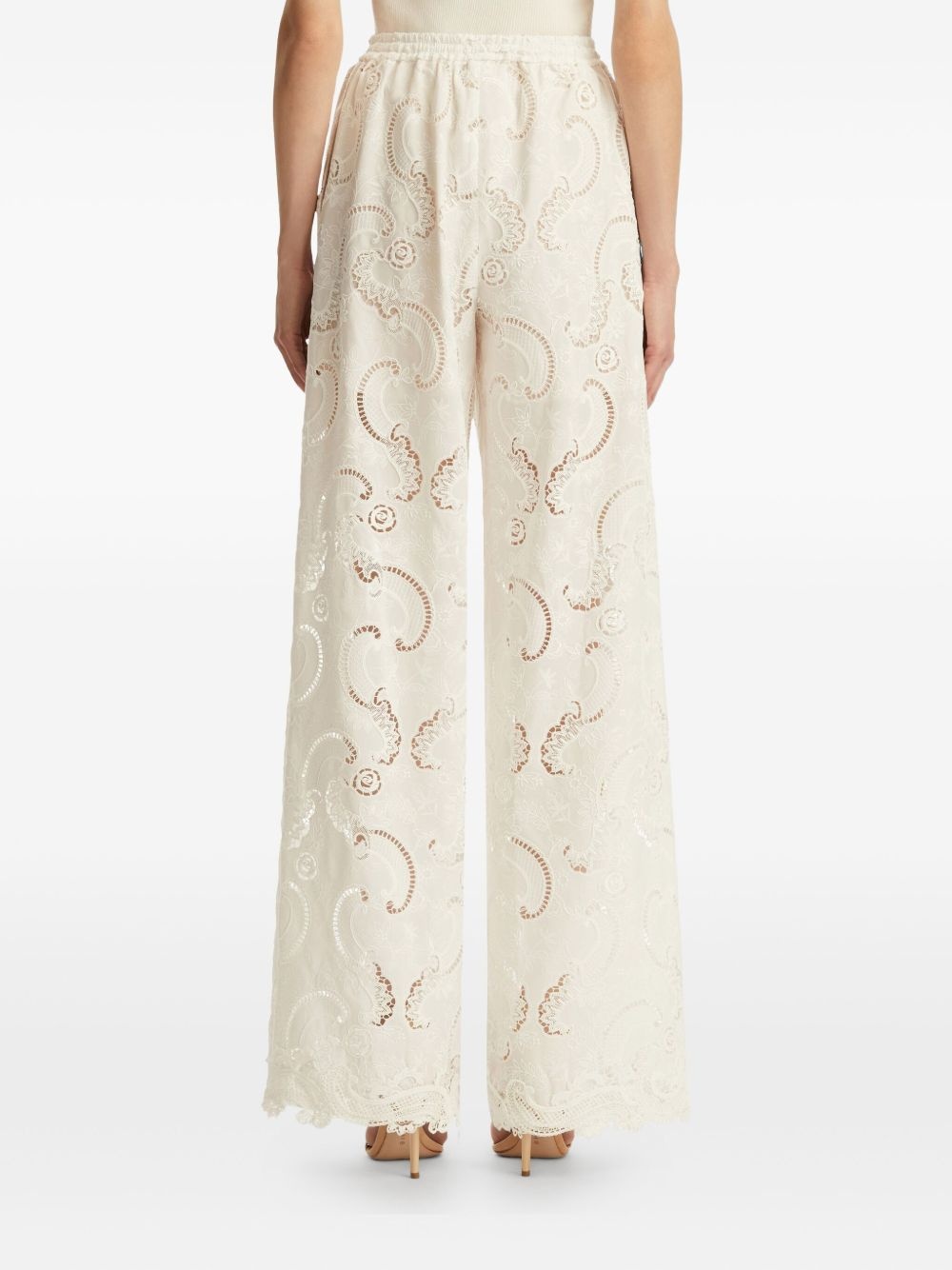 guipure lace trousers - 3