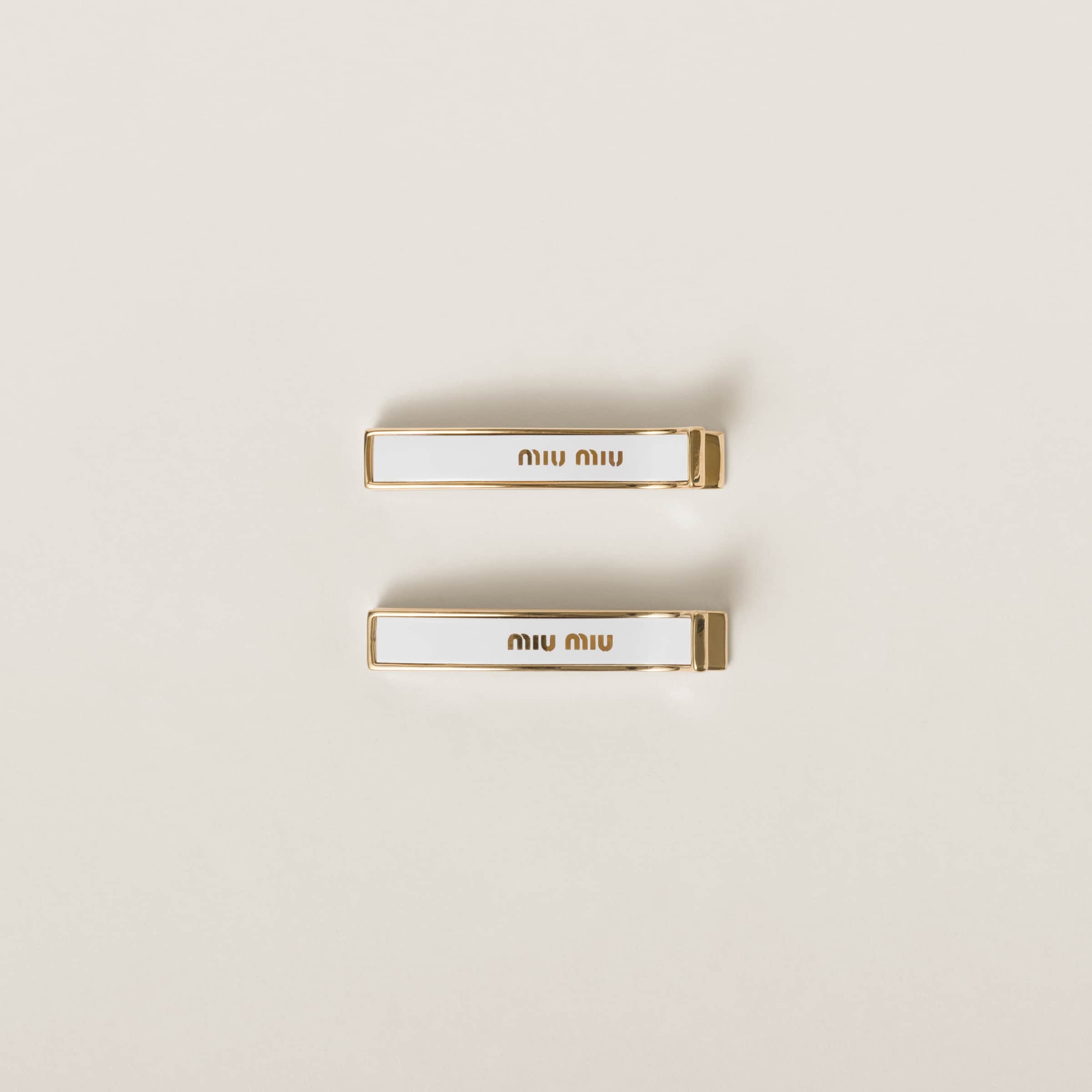 Enameled metal hair clips - 1