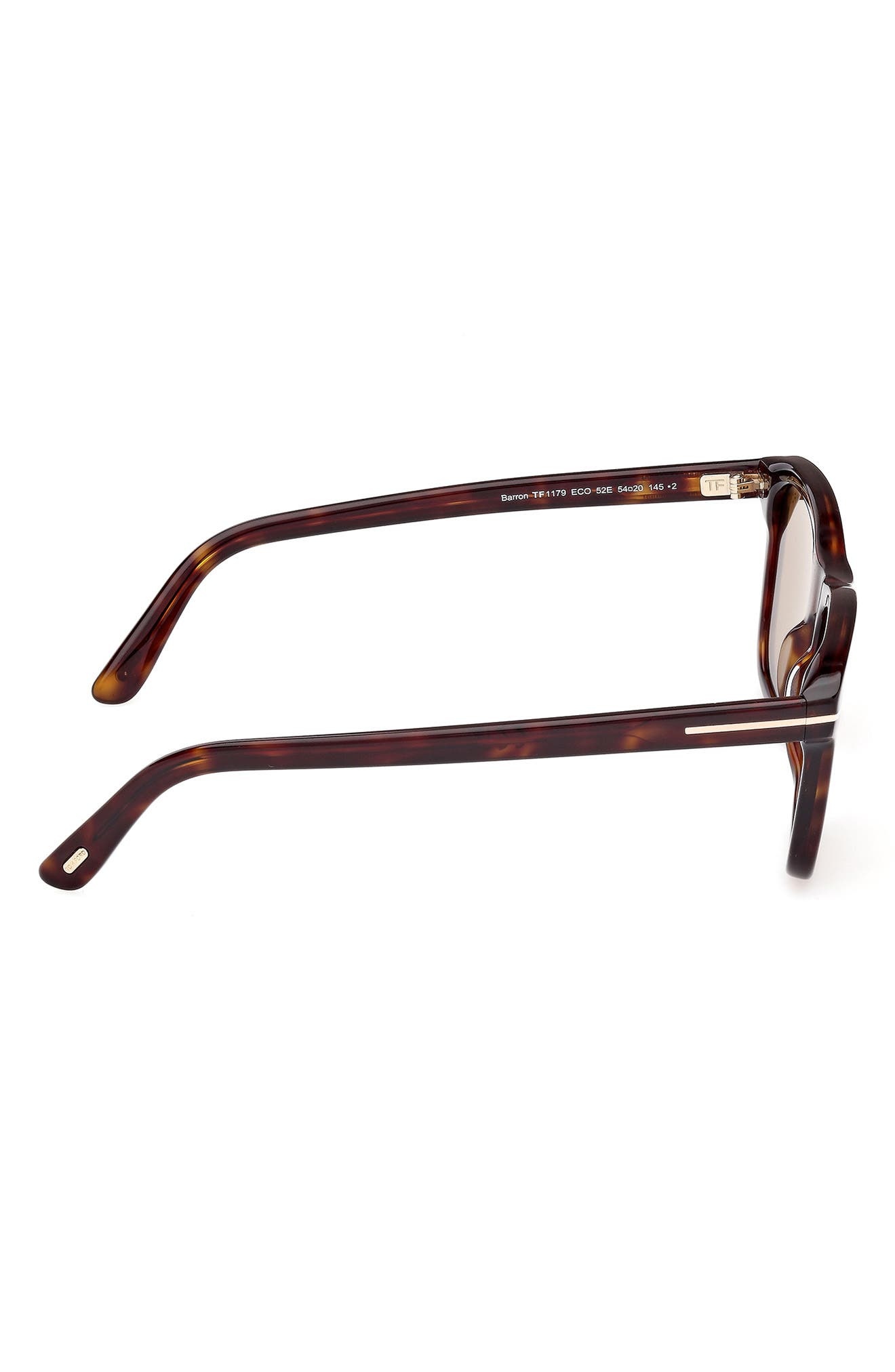 TOM FORD Barron 54mm Square Sunglasses in Havana Eco /T Logo /Brown at Nordstrom - 3