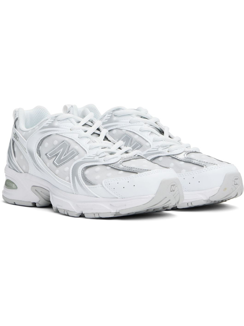 Silver & White 530 Sneakers 4