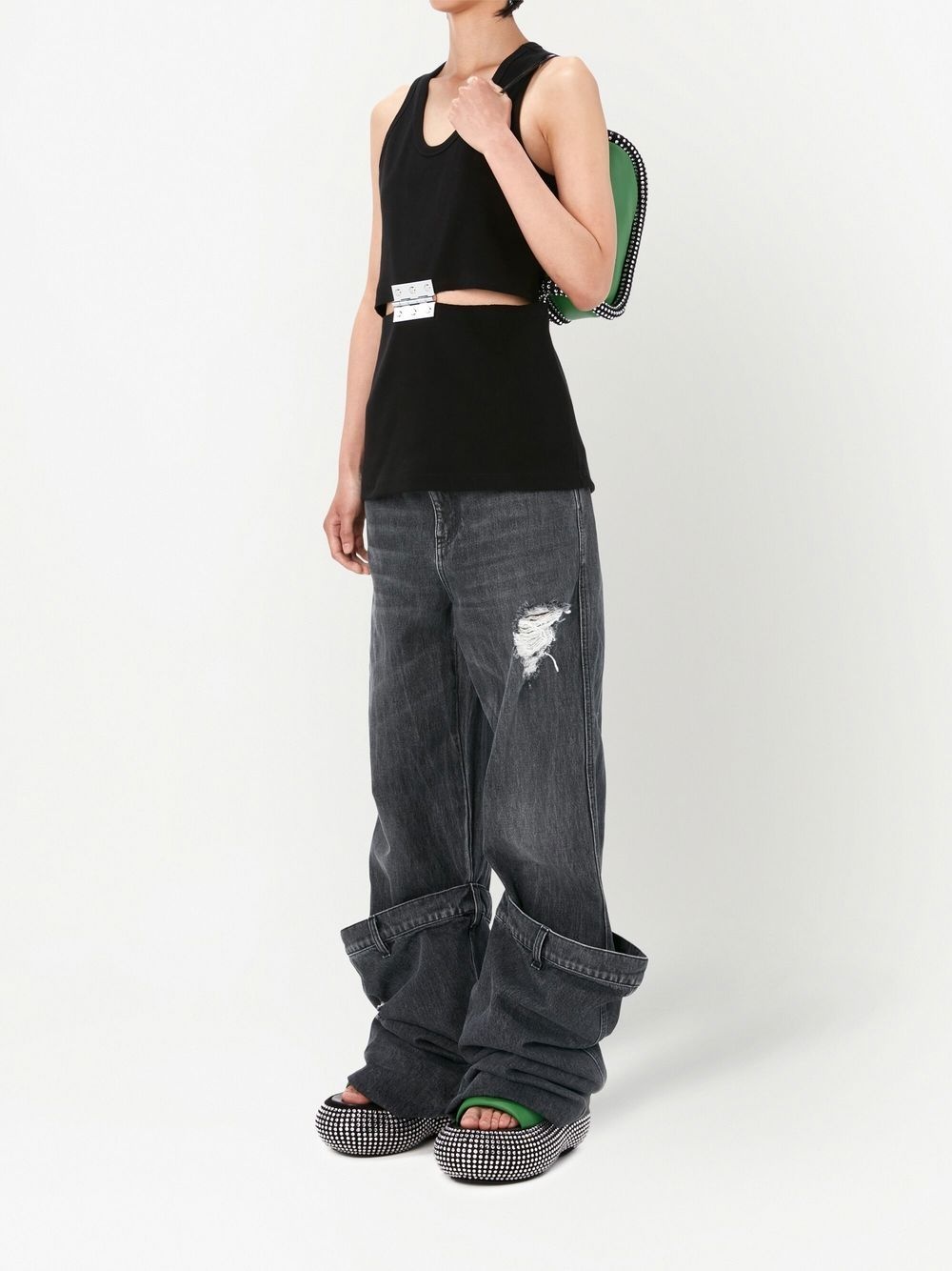 distressed Bucket jeans - 3
