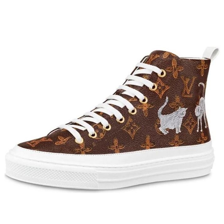 (WMNS) LOUIS VUITTON LV Stellar High-Top Sneakers Brown 1A52OF - 1