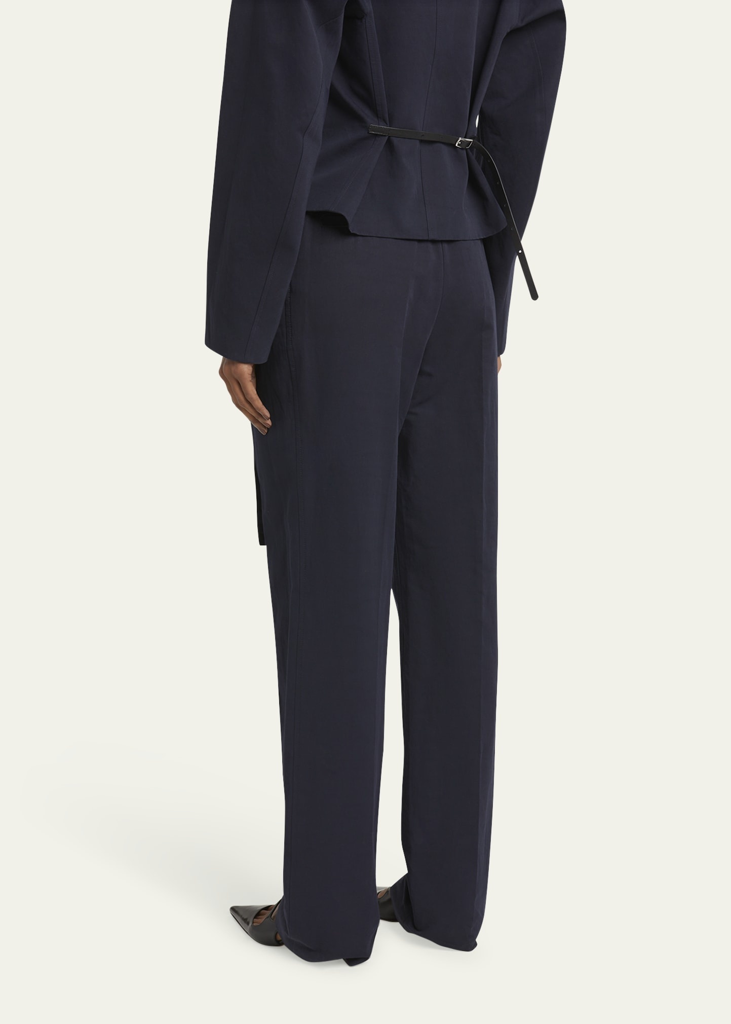 Vera Pleated Cotton Linen Suiting Pants - 3