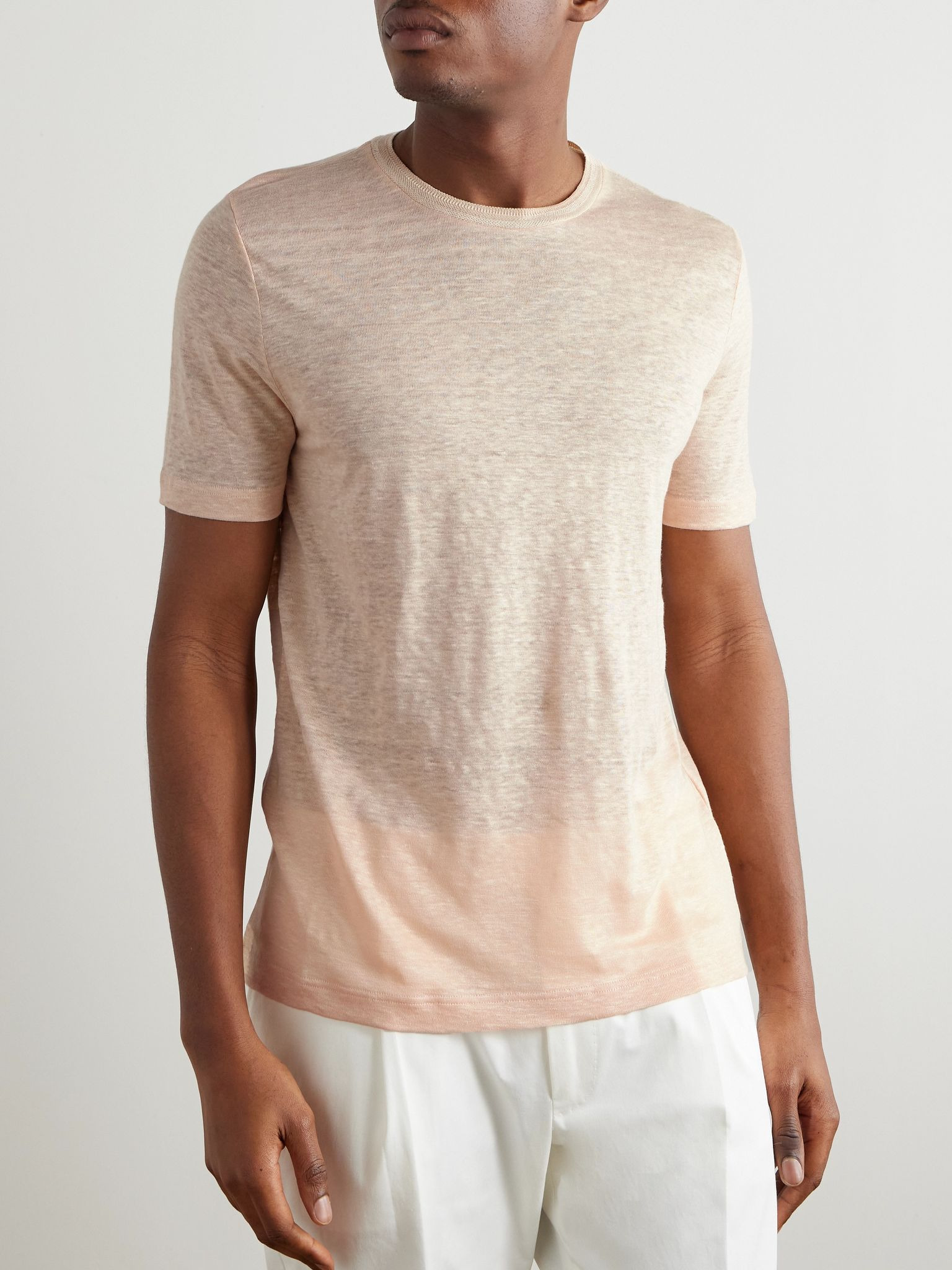 Linen T-Shirt Orange - 3