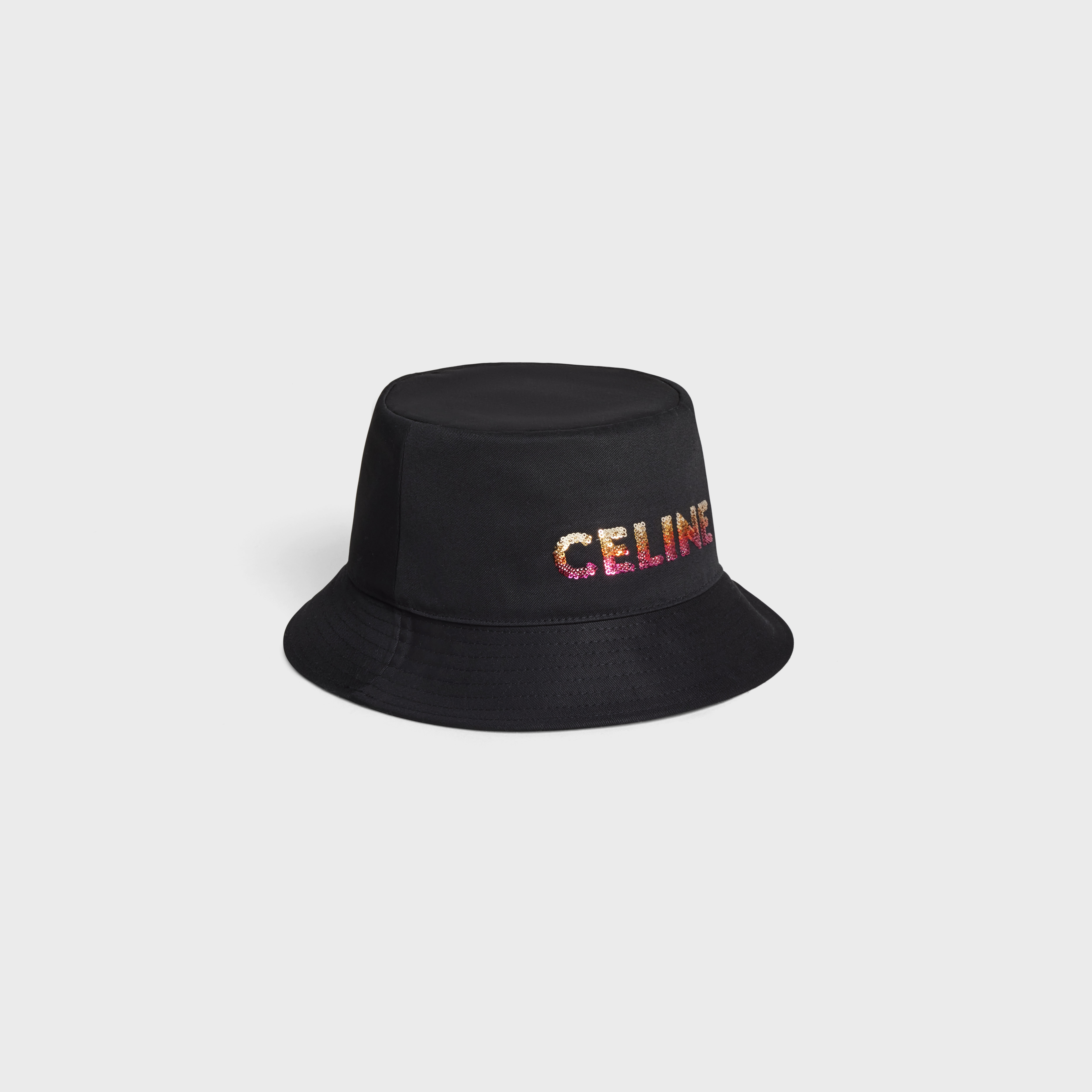 CELINE EMBROIDERED BUCKET HAT IN COTTON GABARDINE - 2
