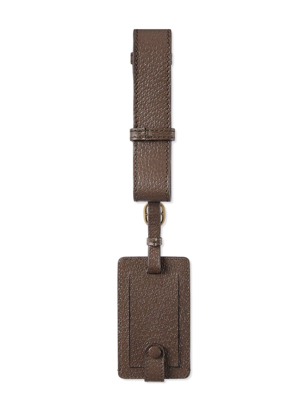 debossed-logo leather travel tag - 2