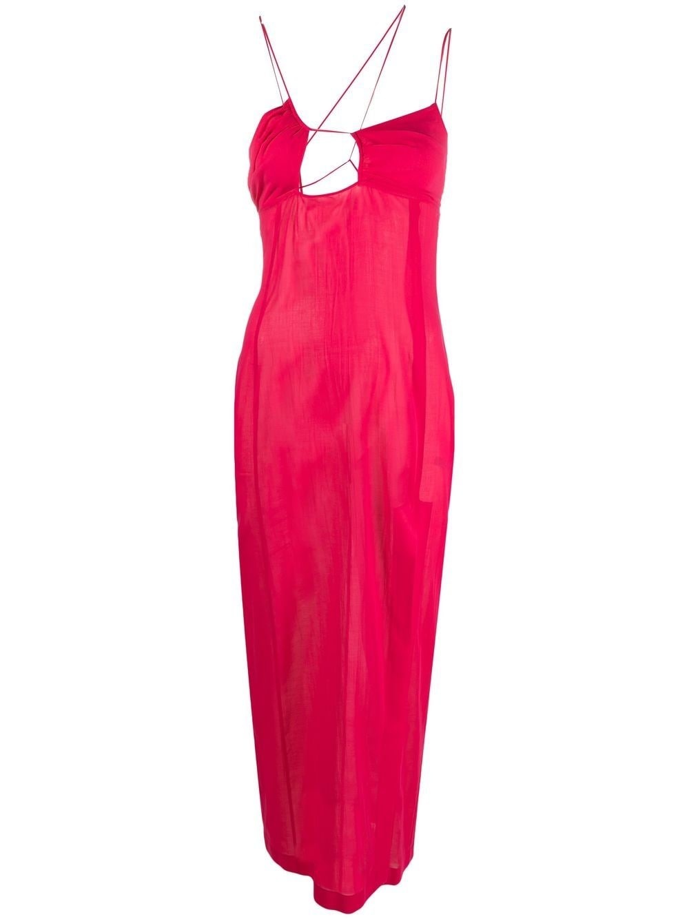 NENSI DOJAKA long asymmetric-neck dress | REVERSIBLE