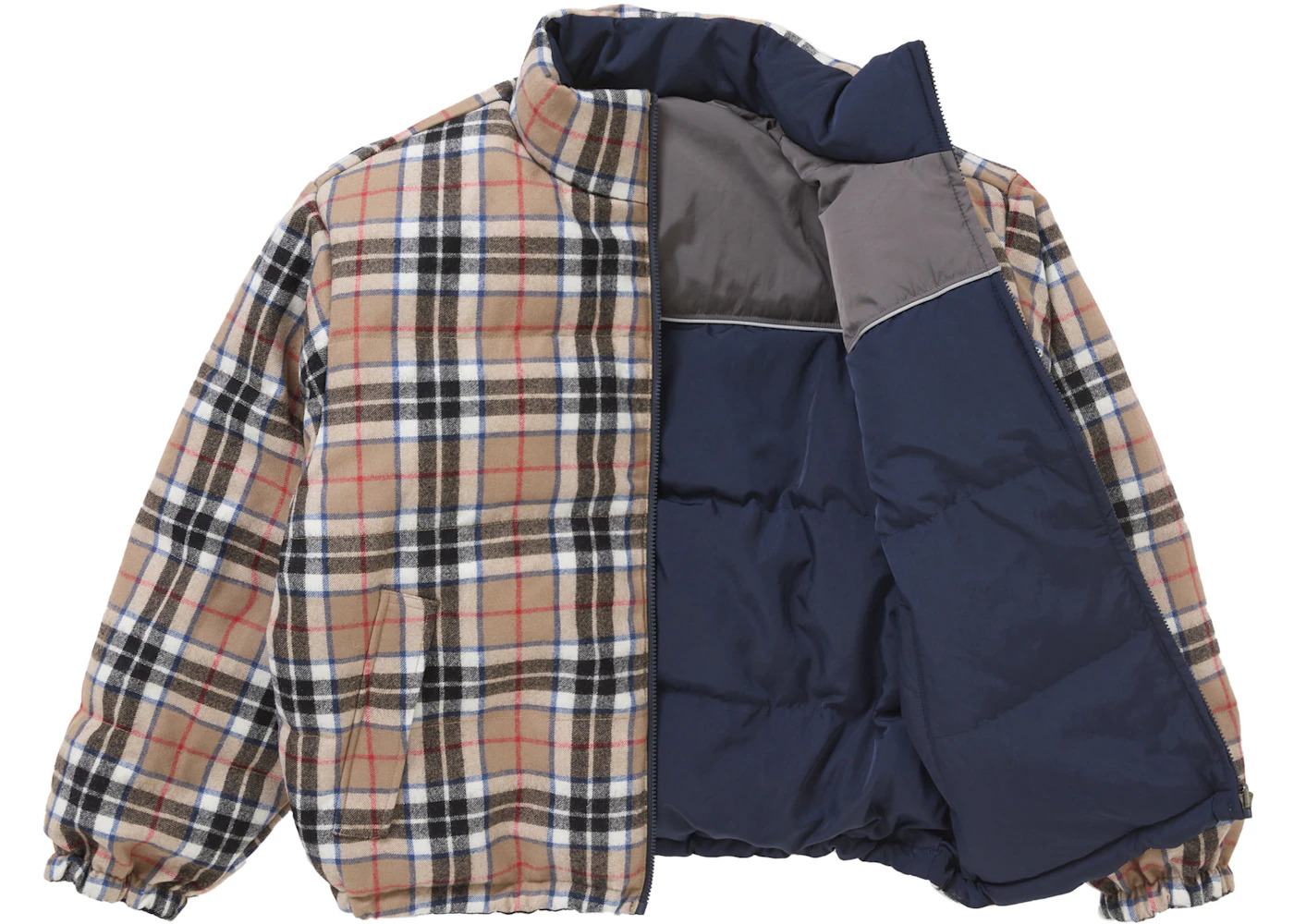 Supreme Reversible Puffer Jacket Navy - 4