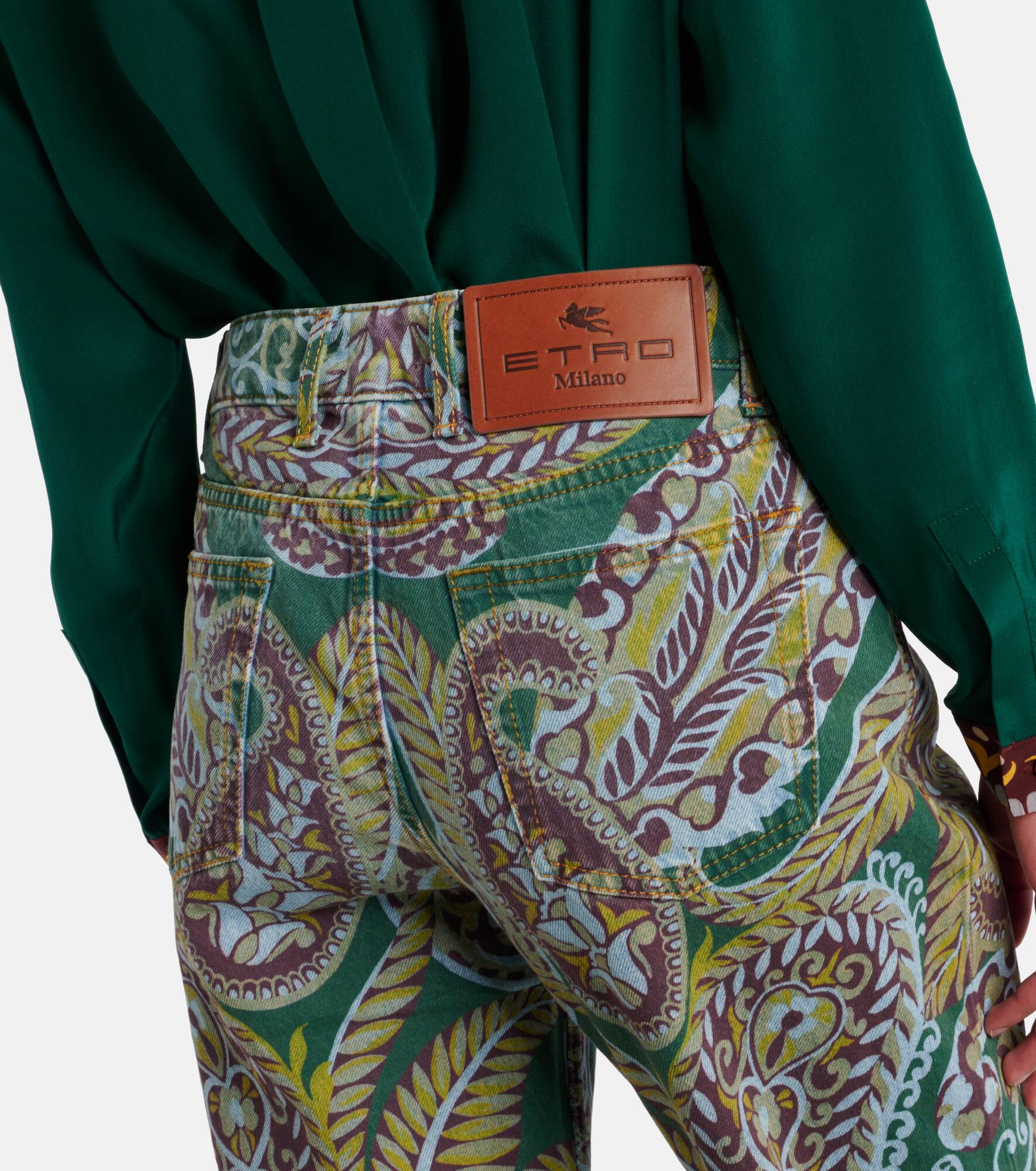 Paisley high-rise bootcut jeans - 6