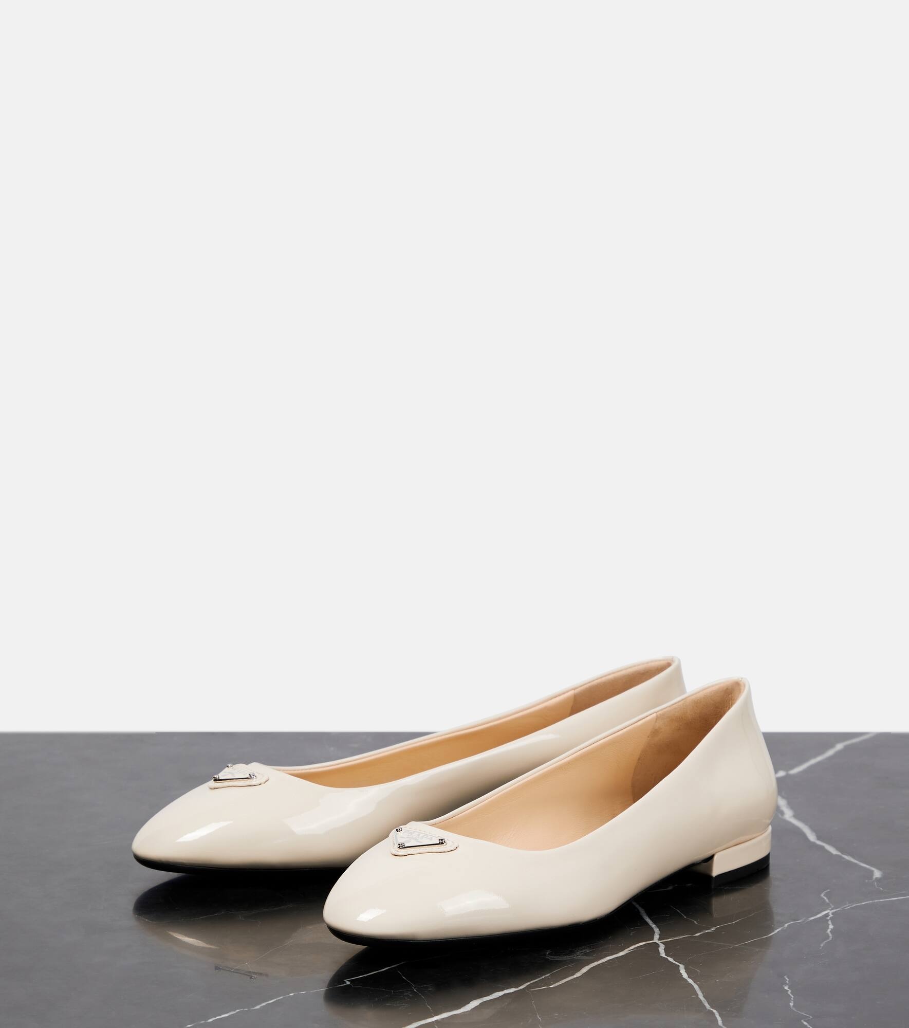 Logo patent leather ballet flats - 5