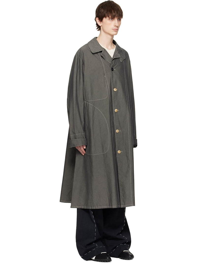 Gray Cotton Canvas Coat 2