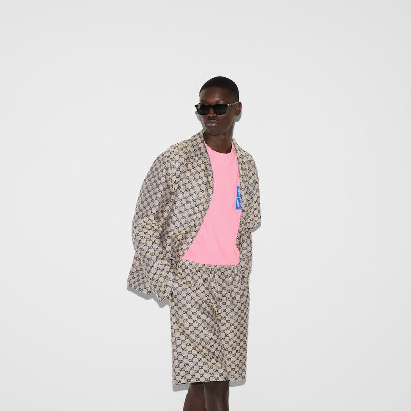 Cotton jersey T-shirt with Gucci print 6