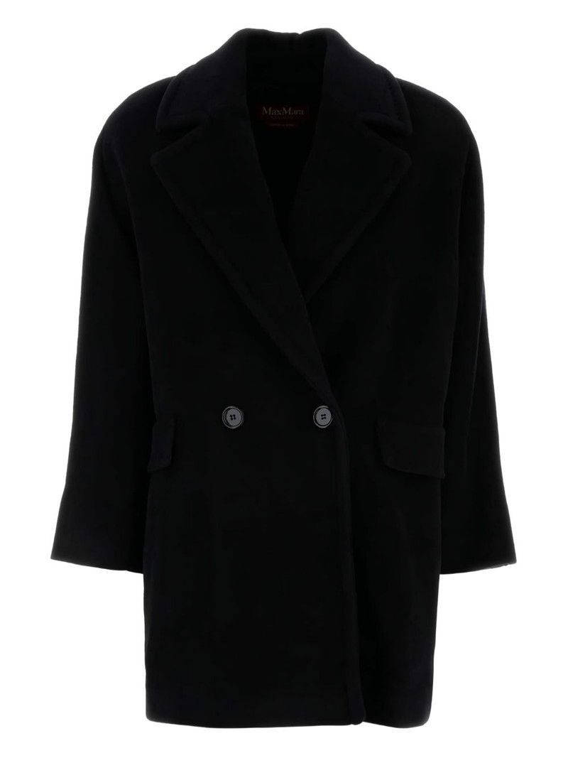 wool double-breasted coat - 1