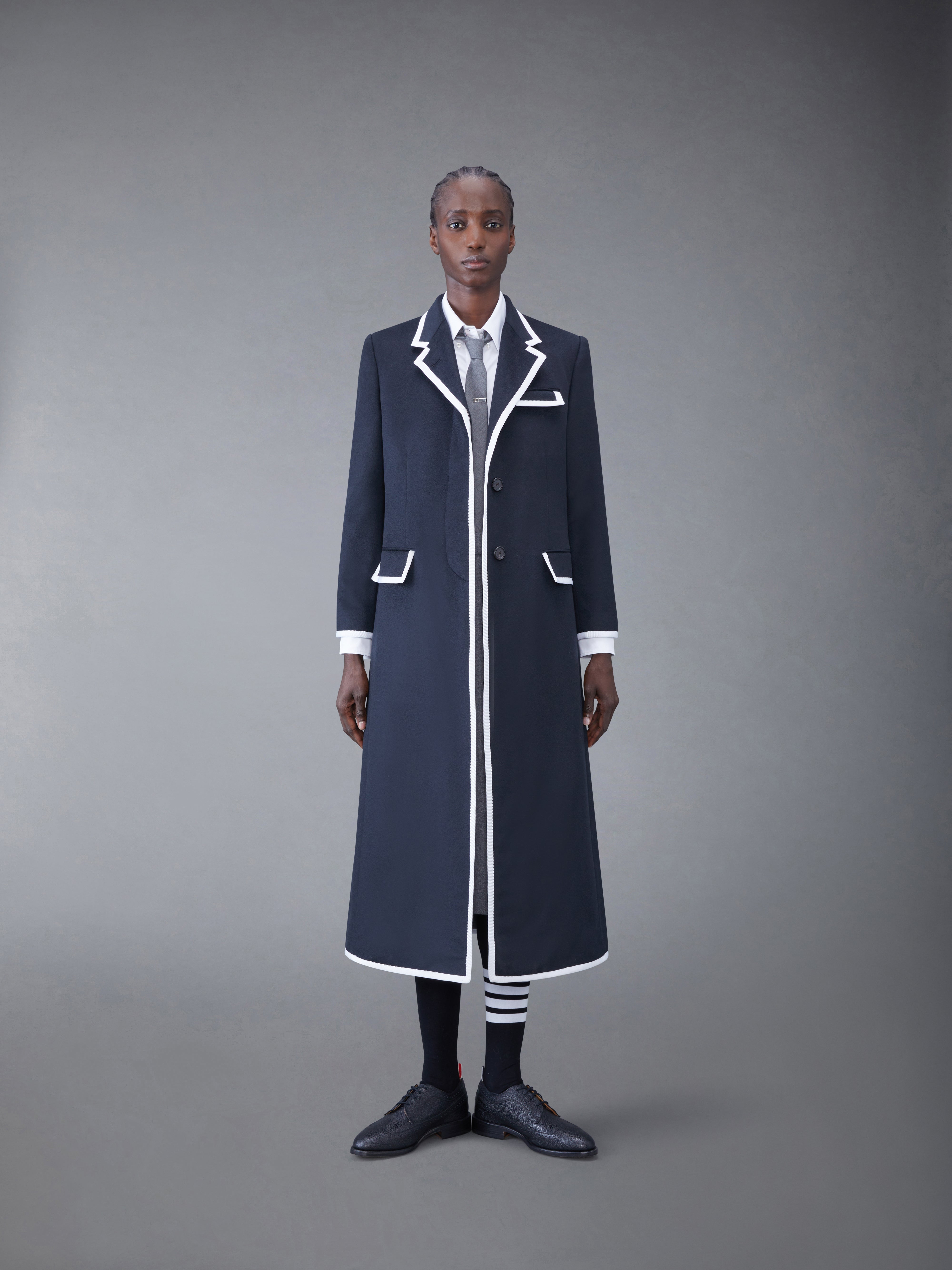 CASHMERE 2003 HIGH ARMHOLE CHESTERFIELD COAT - 3