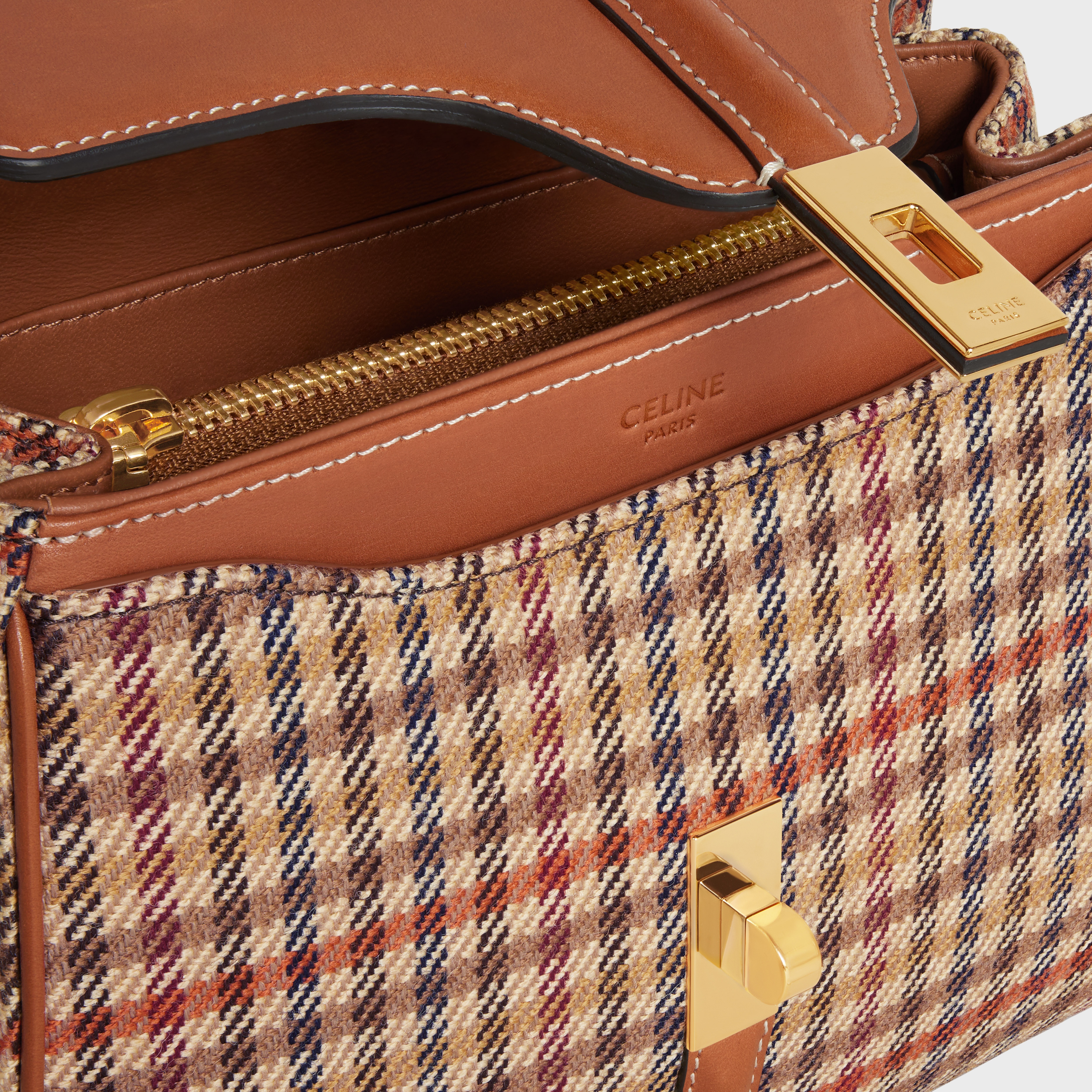 MINI 16 in Tweed and natural calfskin - 4
