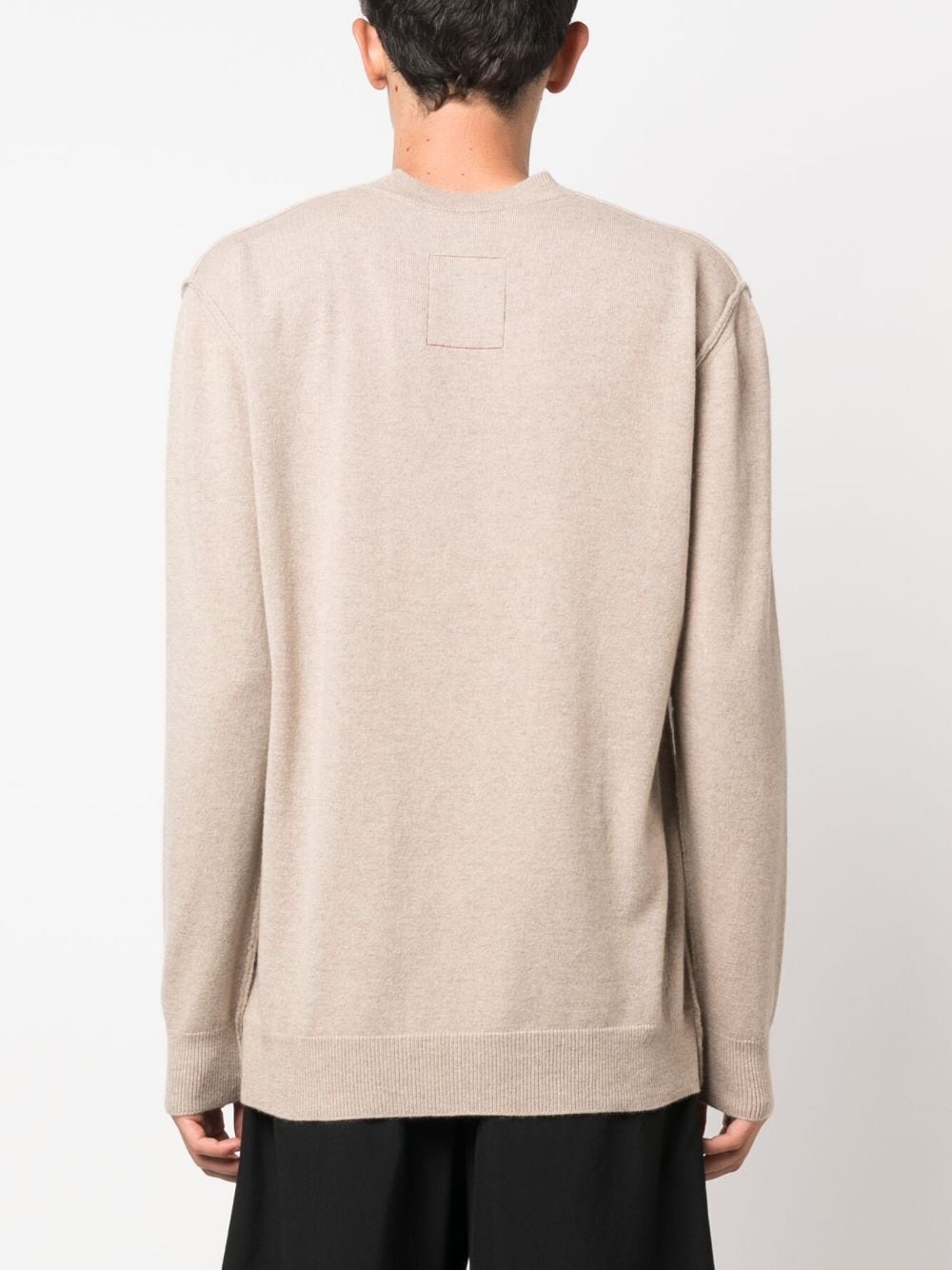 exposed-seam cashmere jumper - 4