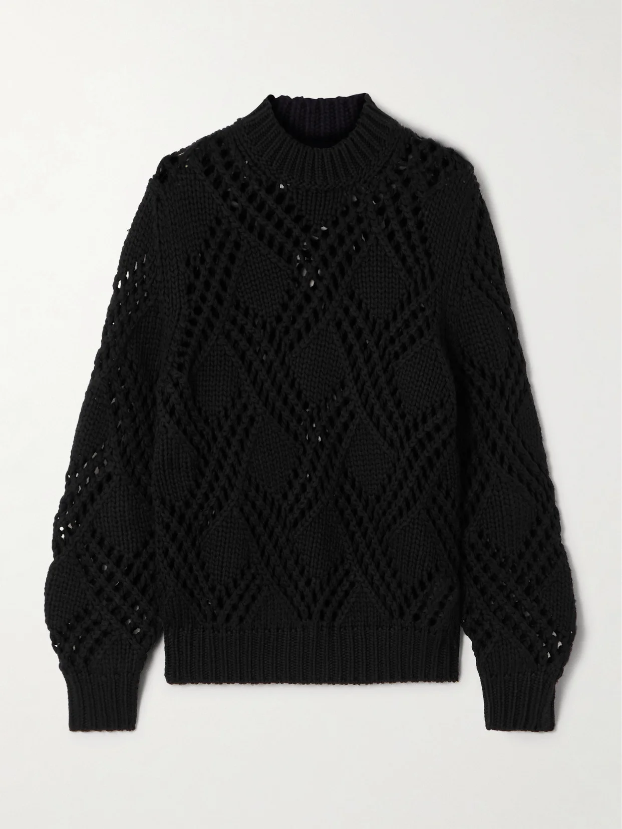 Open-knit Wool Sweater - 1